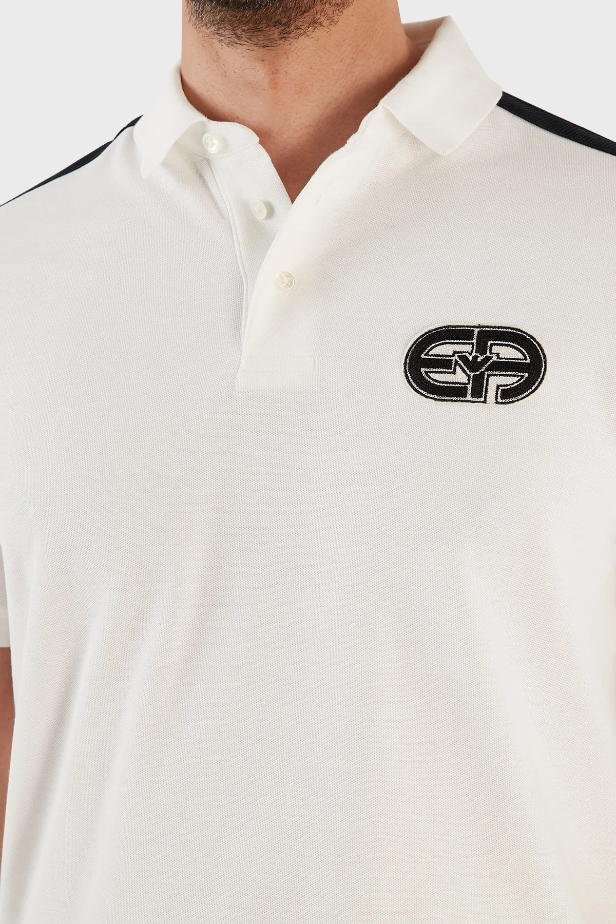 Emporio Armani Pamuklu Regular Fit Düğmeli Erkek Polo T Shirt 3R1F77 1JCYZ 0101 BEYAZ - 5