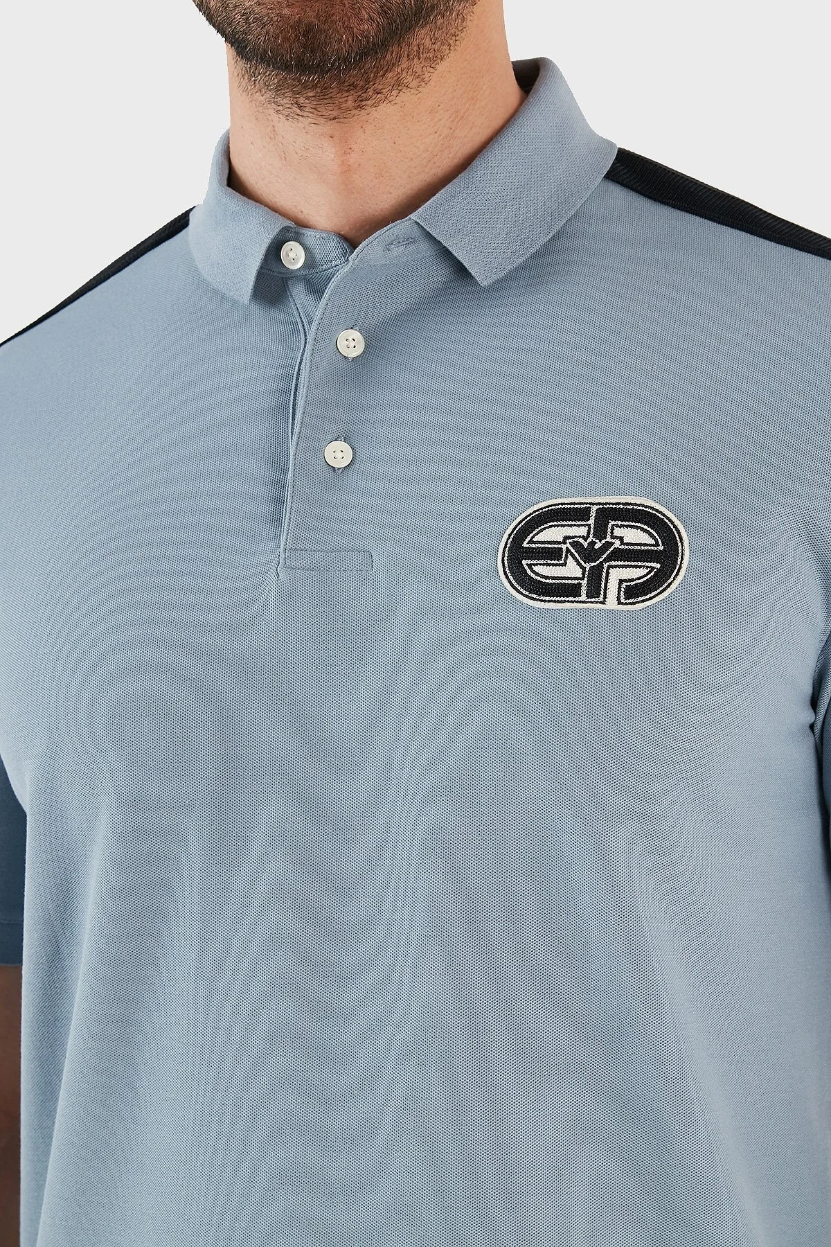 Emporio Armani Pamuklu Regular Fit Düğmeli Erkek Polo T Shirt 3R1F77 1JCYZ 0738 MAVİ - 5