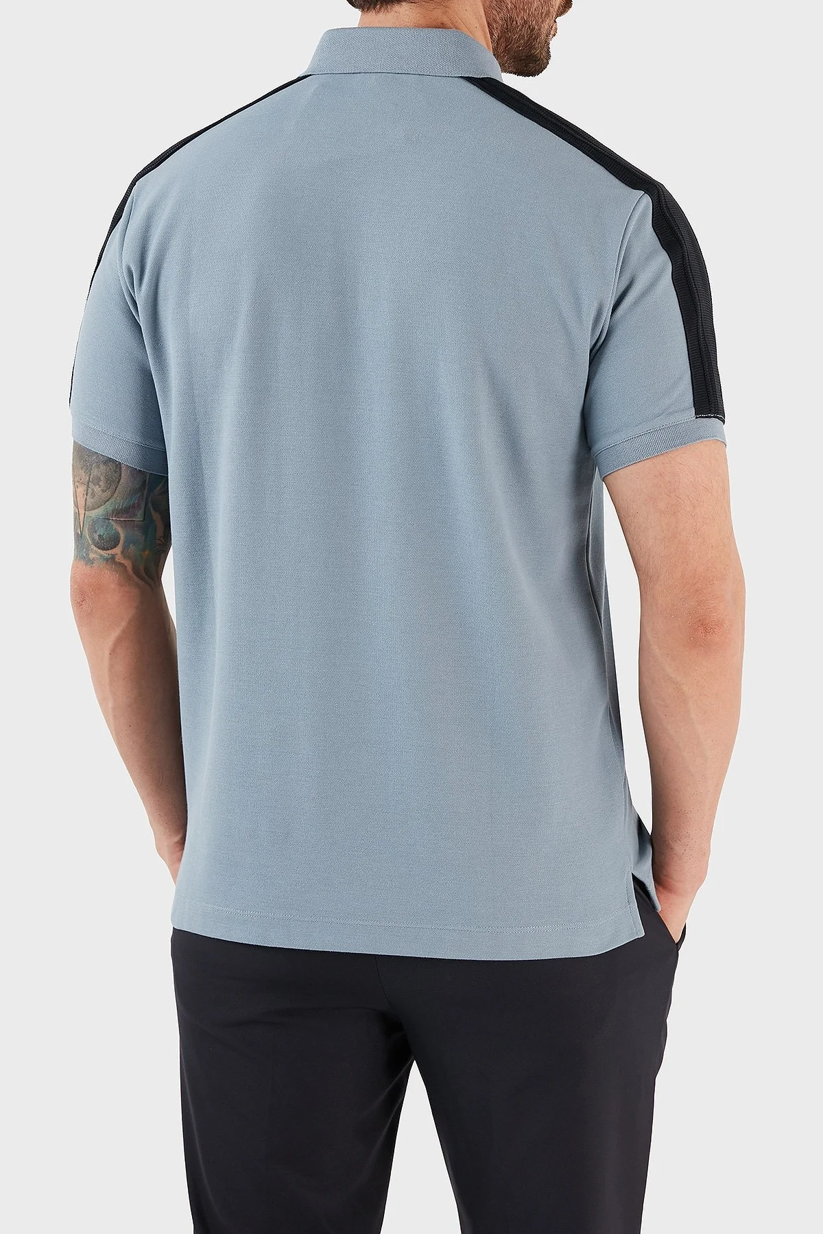 Emporio Armani Pamuklu Regular Fit Düğmeli Erkek Polo T Shirt 3R1F77 1JCYZ 0738 MAVİ - 6
