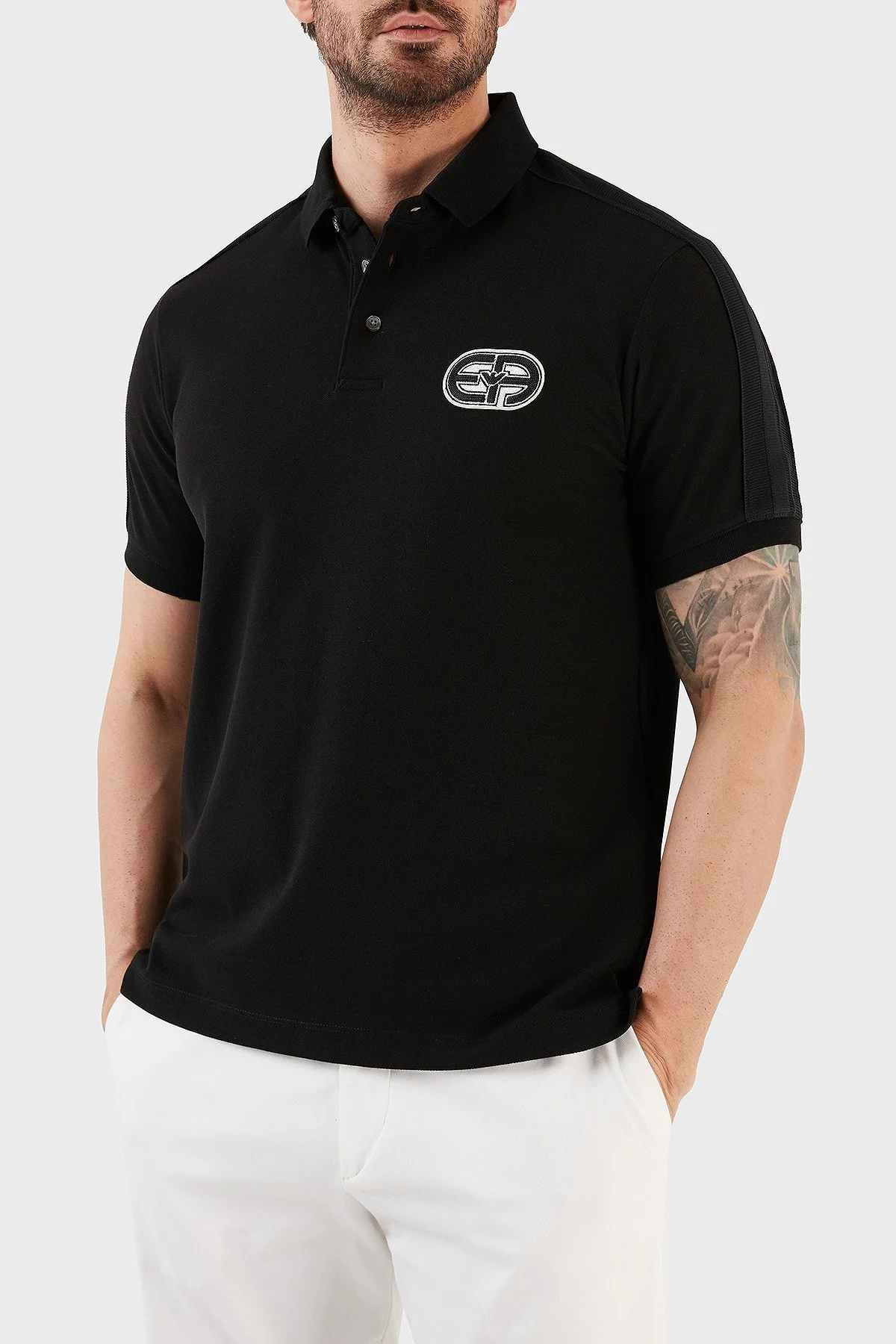 Emporio Armani Pamuklu Regular Fit Düğmeli Erkek Polo T Shirt 3R1F77 1JCYZ 0999 SİYAH - 2