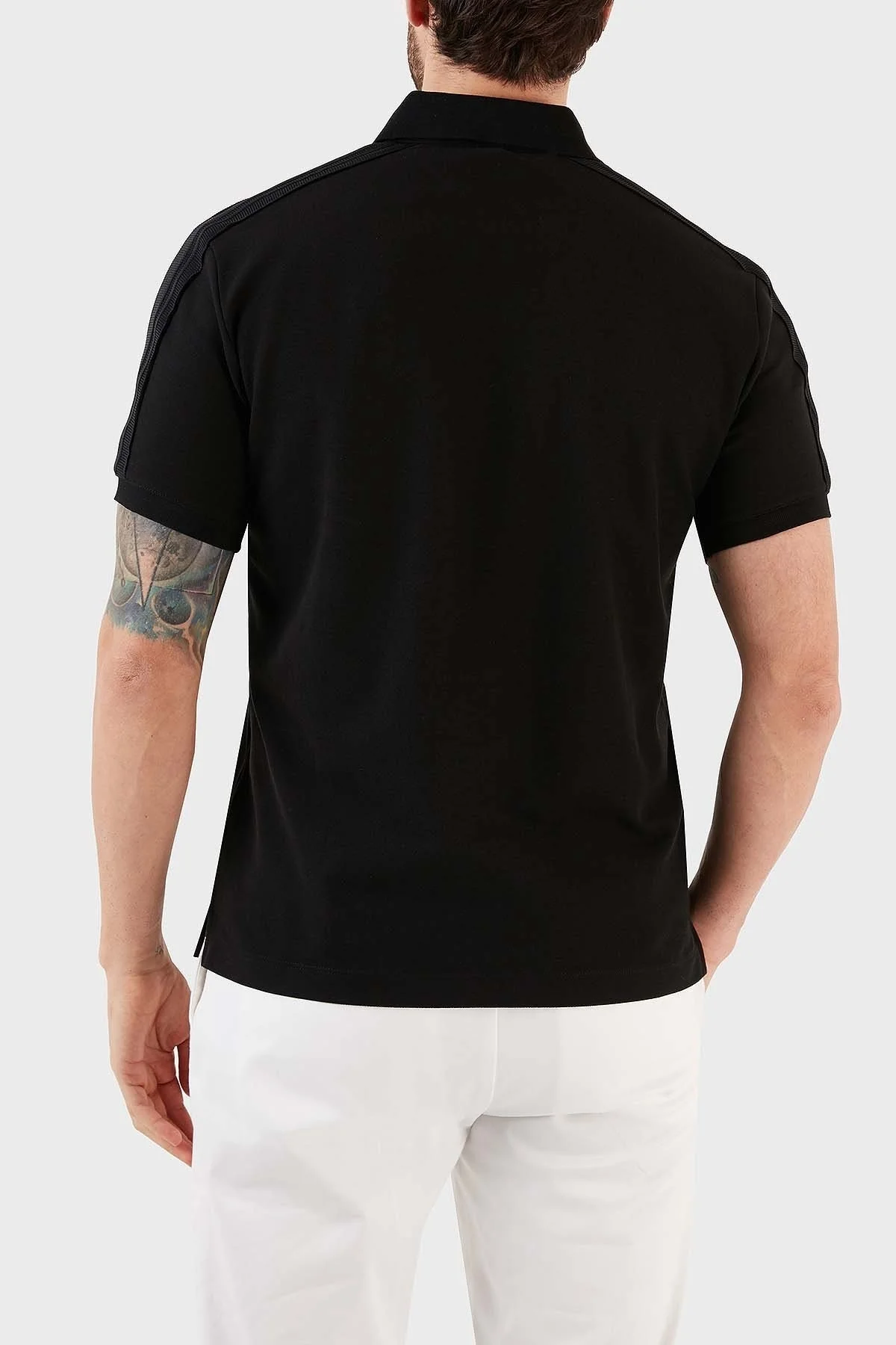 Emporio Armani Pamuklu Regular Fit Düğmeli Erkek Polo T Shirt 3R1F77 1JCYZ 0999 SİYAH - 5
