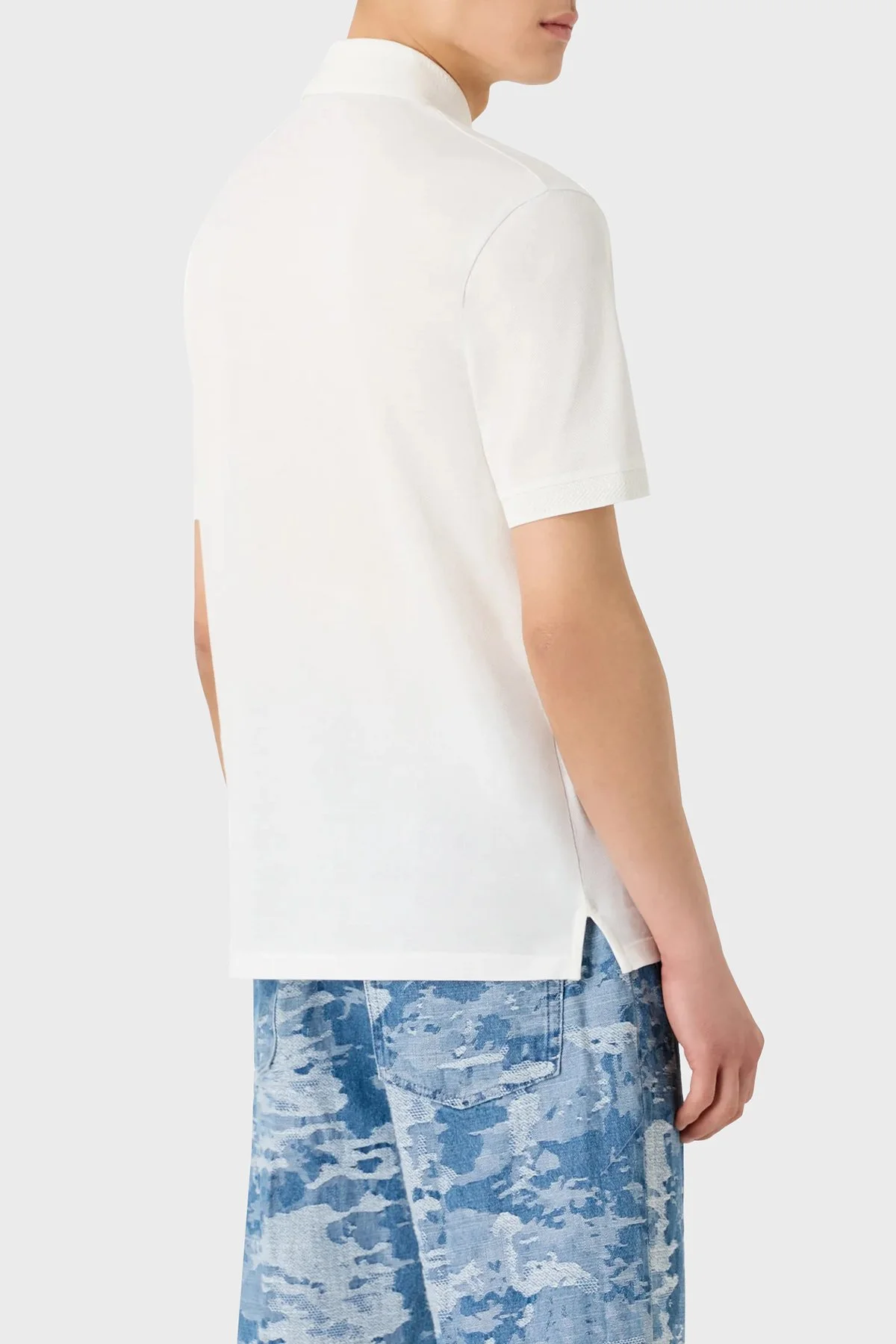 Emporio Armani Pamuklu Regular Fit Düğmeli Erkek Polo Yaka T Shirt 3D1FF2 1JTKZ 0101 BEYAZ - 3