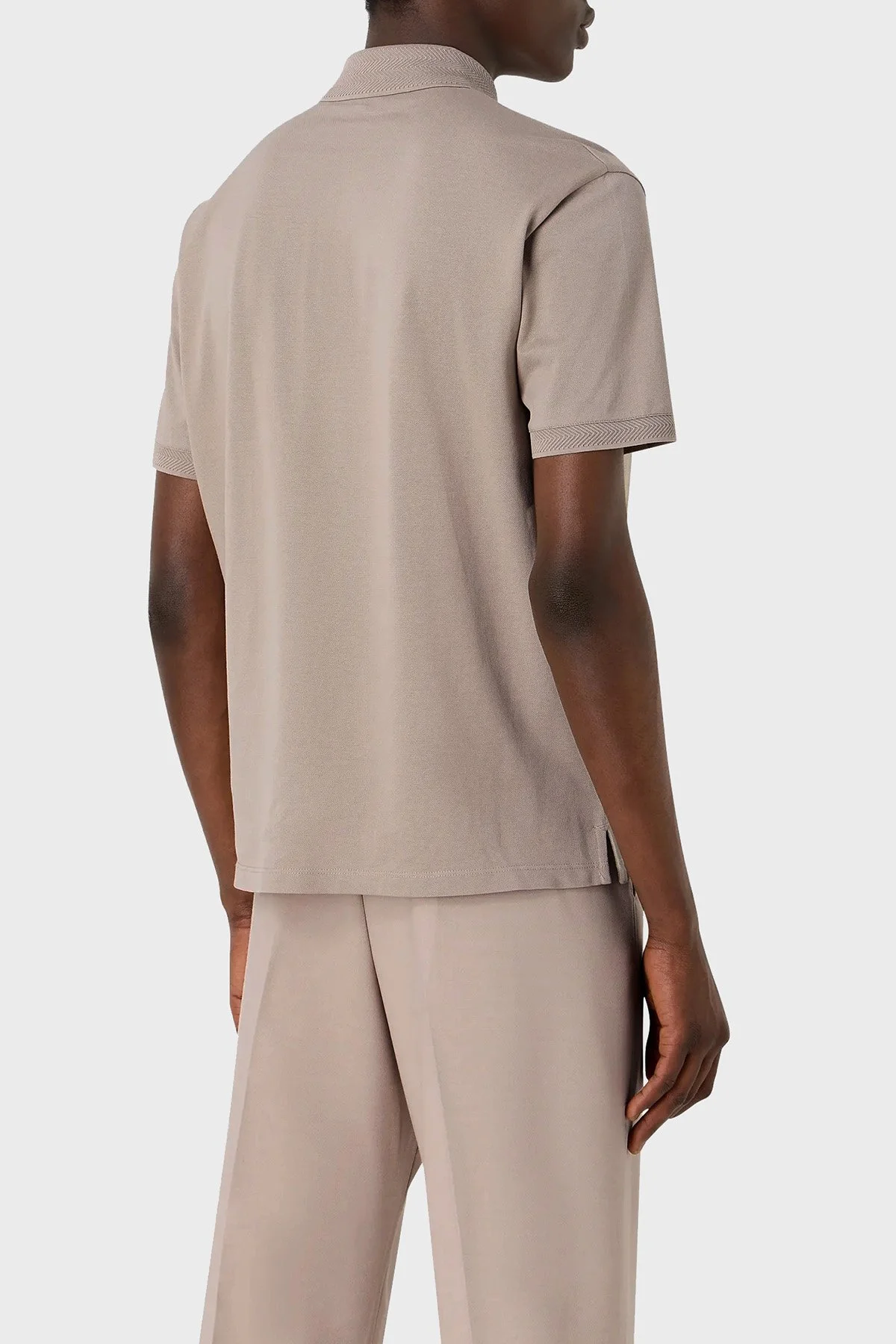 Emporio Armani Pamuklu Regular Fit Düğmeli Erkek Polo Yaka T Shirt 3D1FF2 1JTKZ 01M5 BEJ - 3