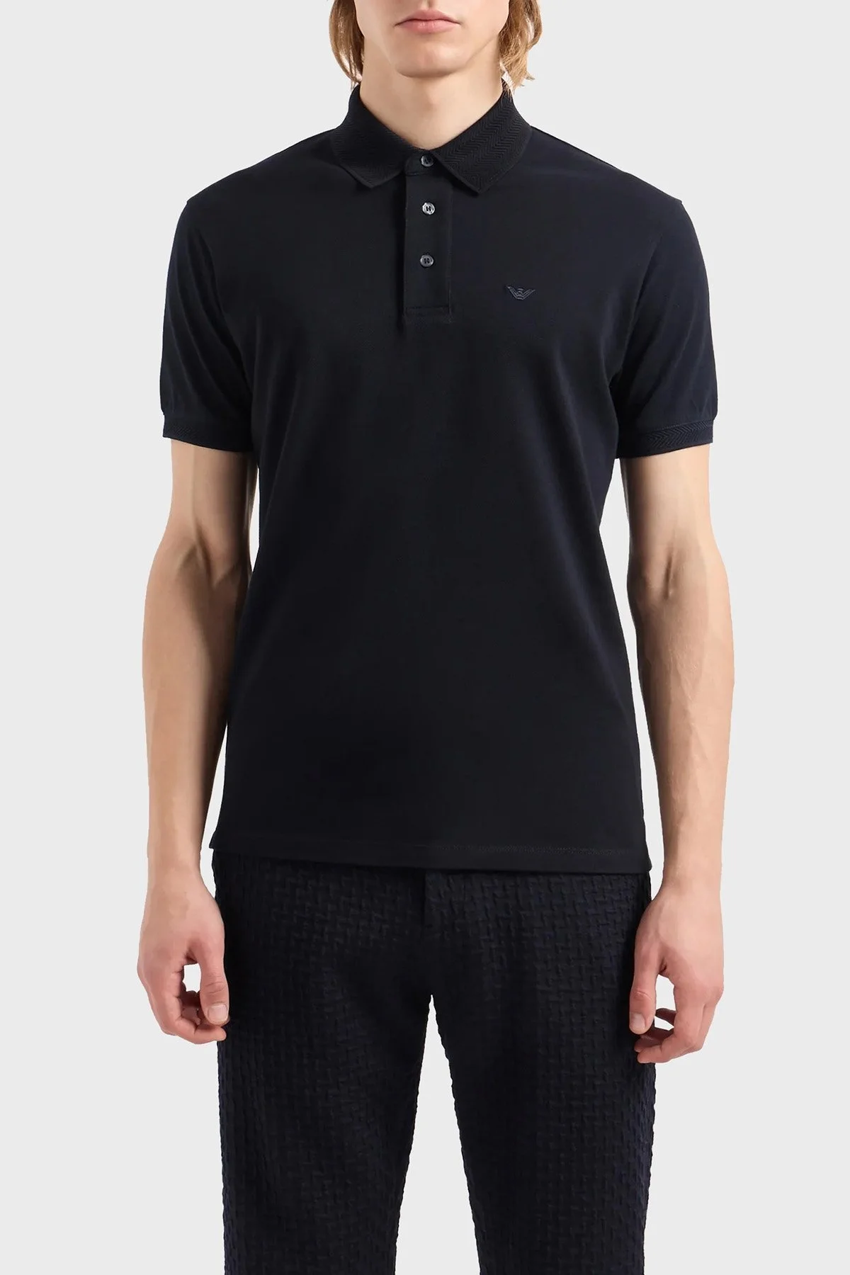 Emporio Armani Pamuklu Regular Fit Düğmeli Erkek Polo Yaka T Shirt 3D1FF2 1JTKZ 0920 LACİVERT - 5