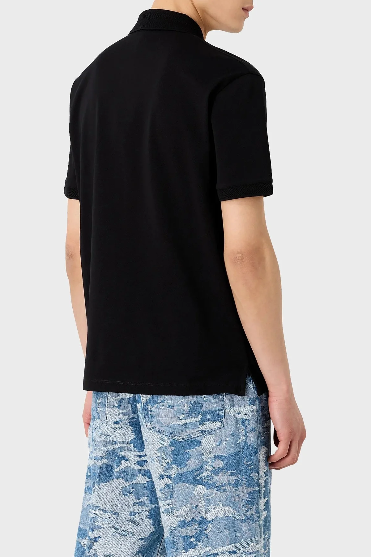 Emporio Armani Pamuklu Regular Fit Düğmeli Erkek Polo Yaka T Shirt 3D1FF2 1JTKZ 0999 SİYAH - 7