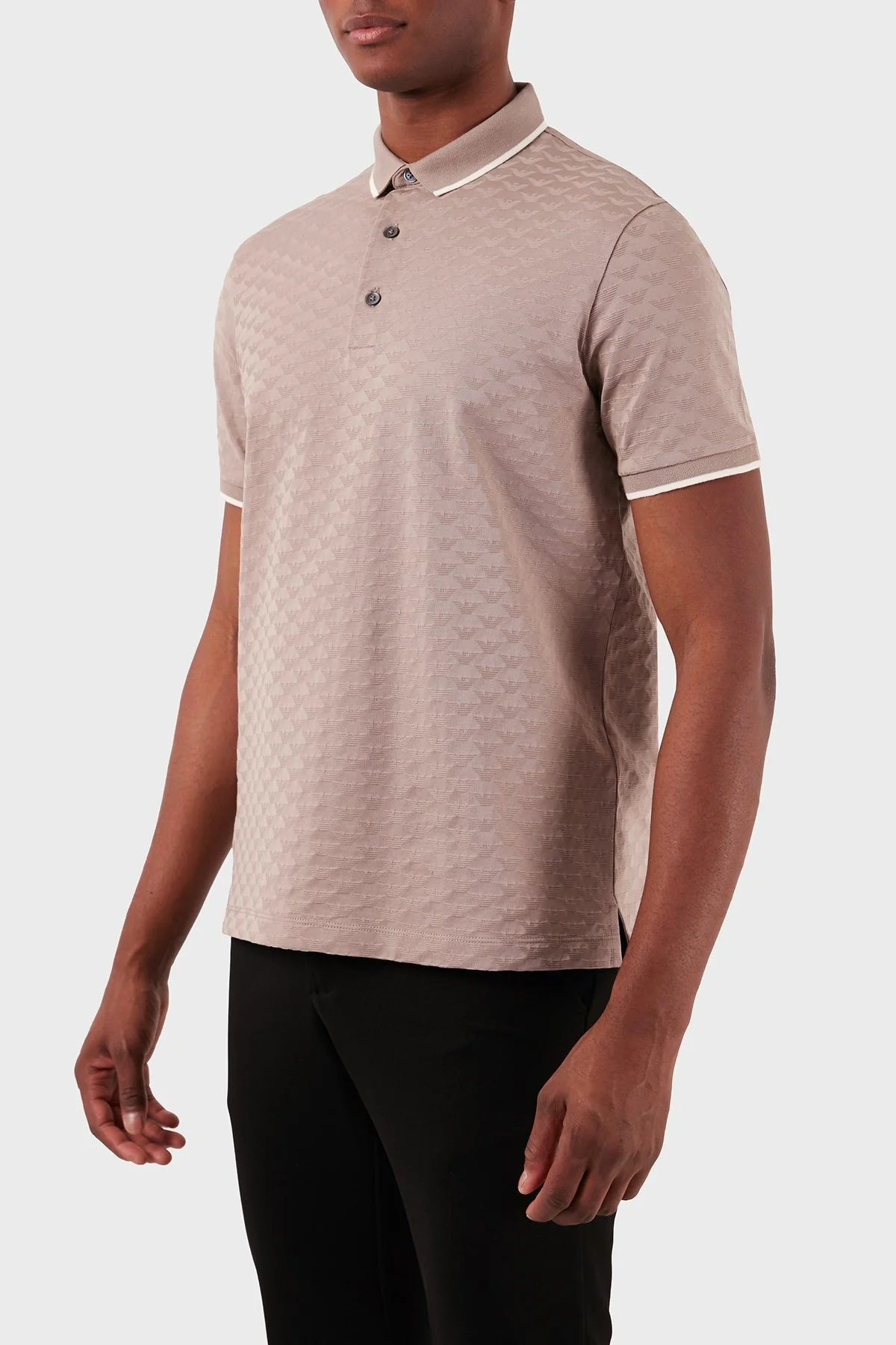 Emporio Armani Pamuklu Regular Fit Düğmeli Erkek Polo Yaka T Shirt 8N1FP0 1JHWZ 0650 BEJ - 6