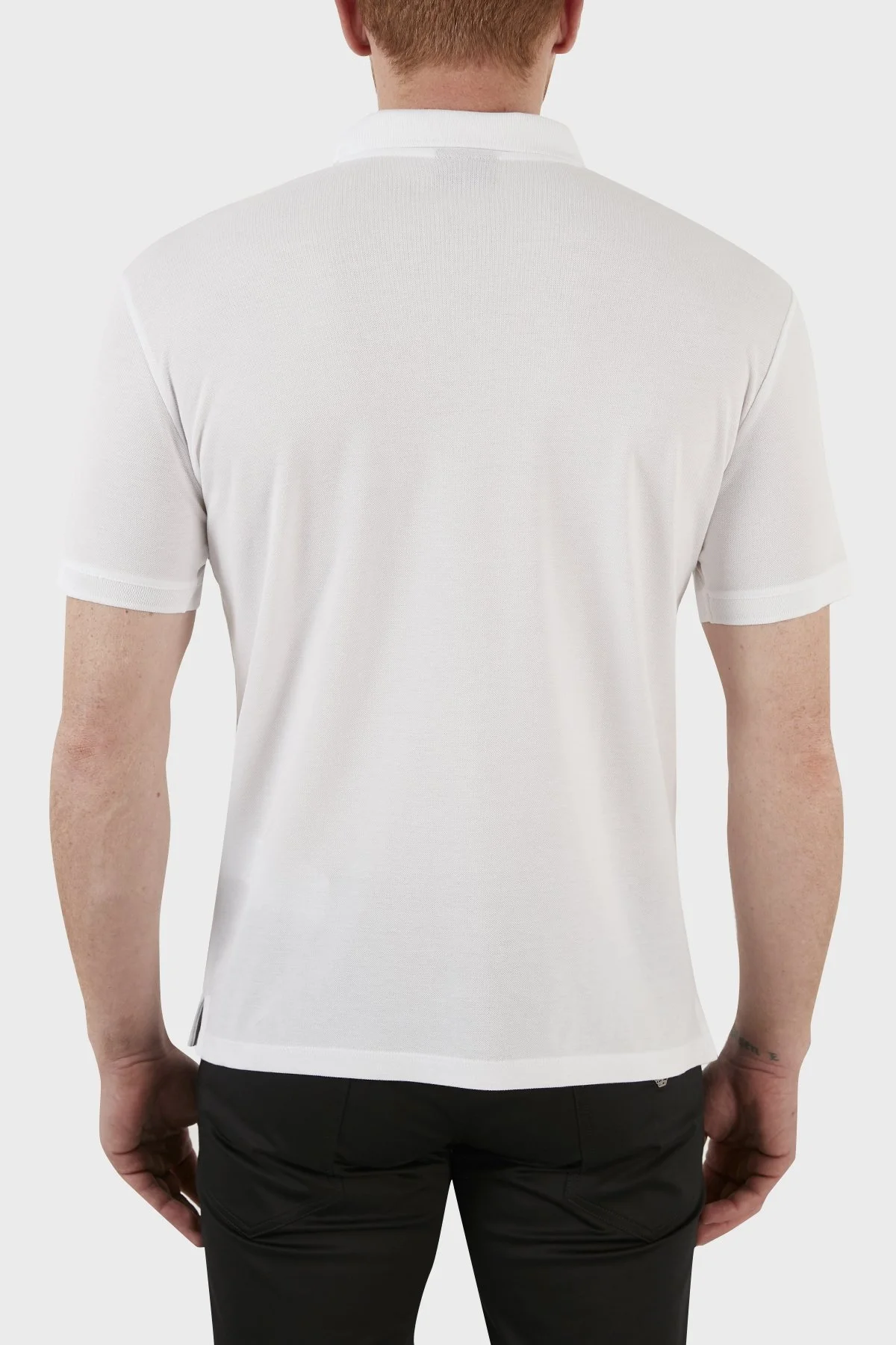 Emporio Armani Pamuklu Regular Fit Düğmeli T Shirt Erkek Polo 3L1FAT 1JTKZ 0100 BEYAZ - 6