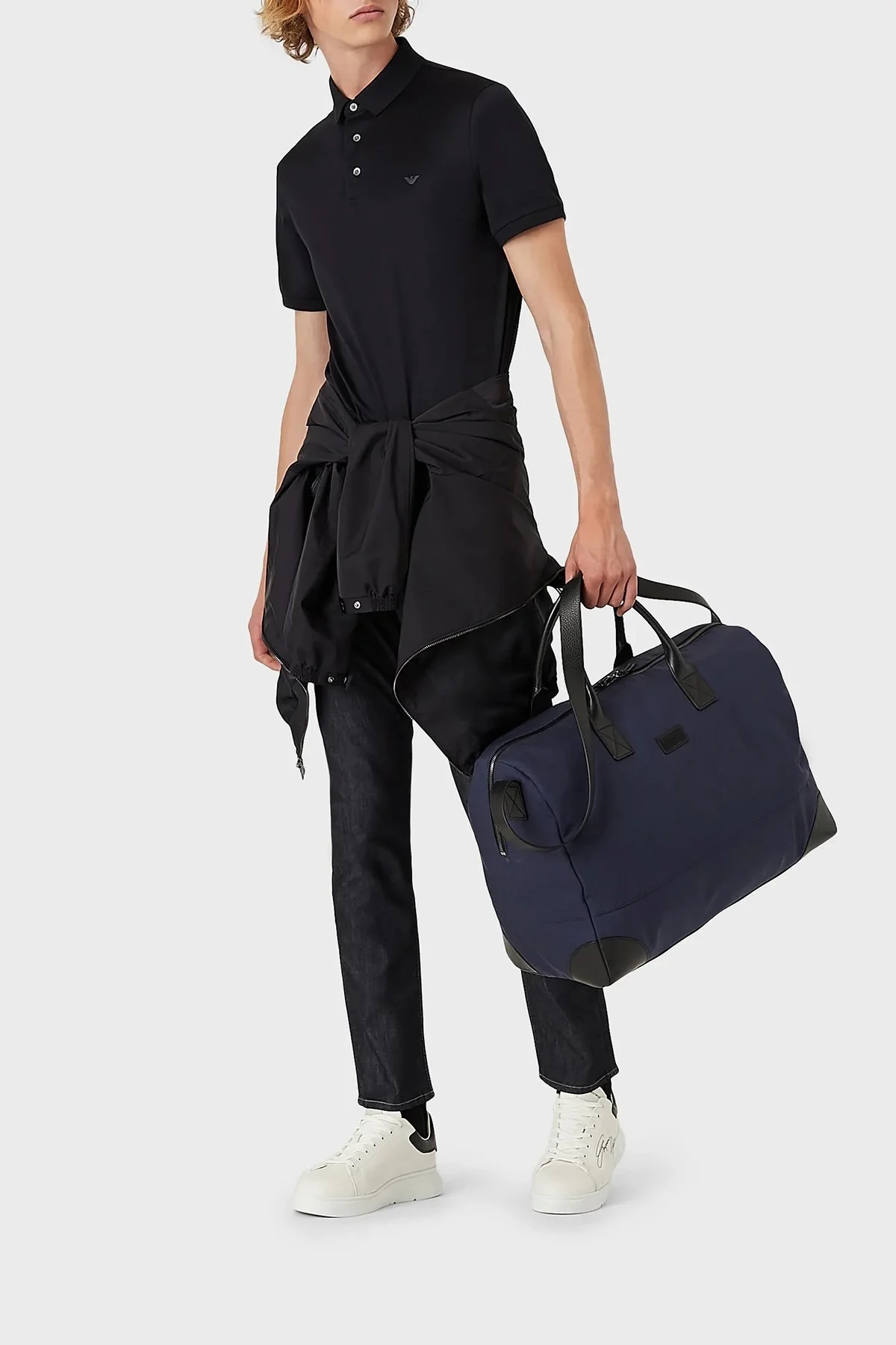 Emporio Armani Pamuklu Regular Fit Düğmeli Erkek Polo Yaka T Shirt 8N1F96 1JUVZ 0920 LACİVERT - 3