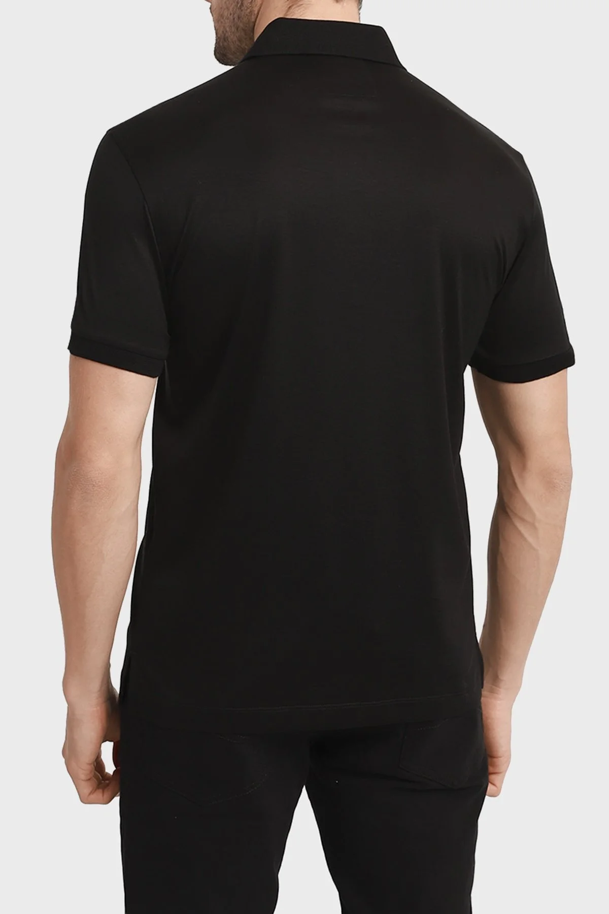 Emporio Armani Pamuklu Regular Fit Düğmeli Erkek Polo Yaka T Shirt 8N1F96 1JUVZ 0999 SİYAH - 2