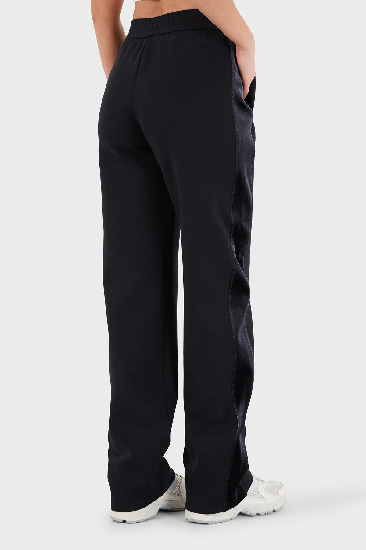 Emporio Armani Pamuklu Regular Fit Düz Paça Kadın Pantolon EW004207 AF10002 UB118 Lacivert - 3