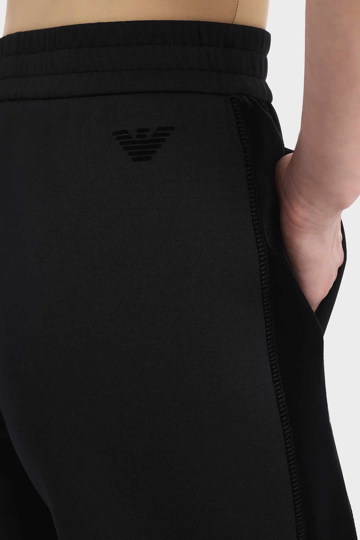 Emporio Armani Pamuklu Regular Fit Düz Paça Kadın Pantolon EW004207 AF10002 UC001 Siyah - 8