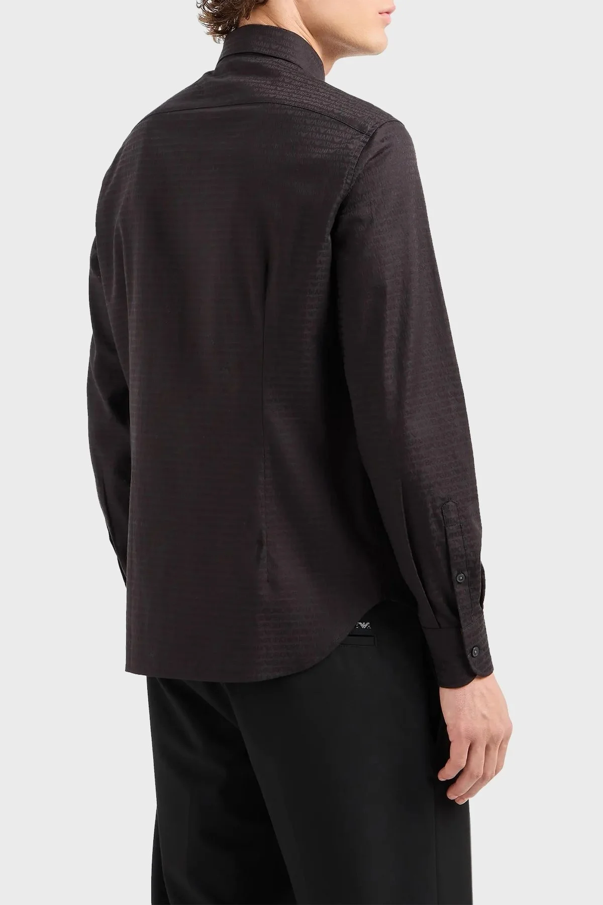 Emporio Armani Pamuklu Regular Fit Erkek Gömlek 6D1C86 1NIUZ F018 SİYAH - 3