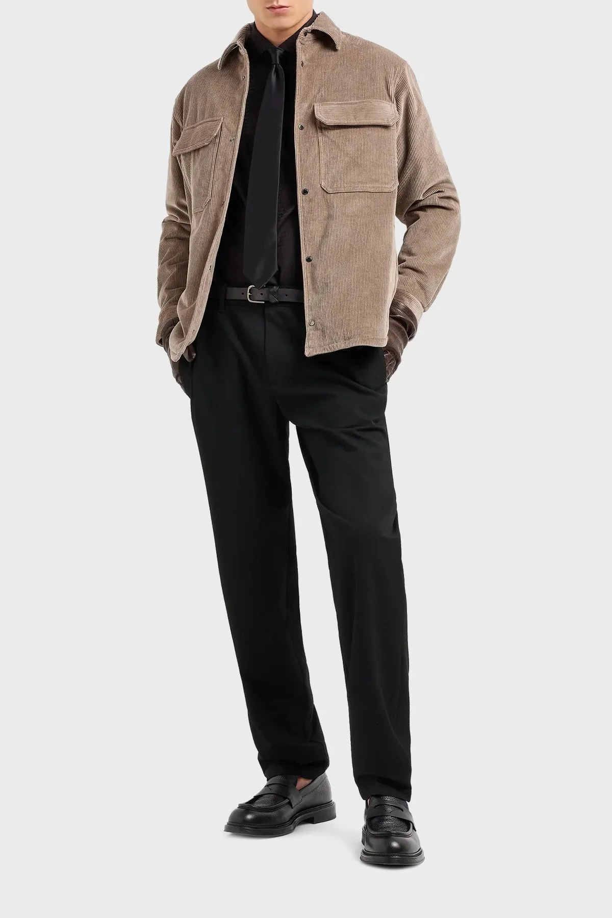 Emporio Armani Pamuklu Regular Fit Erkek Gömlek 6D1C86 1NIUZ F018 SİYAH - 2