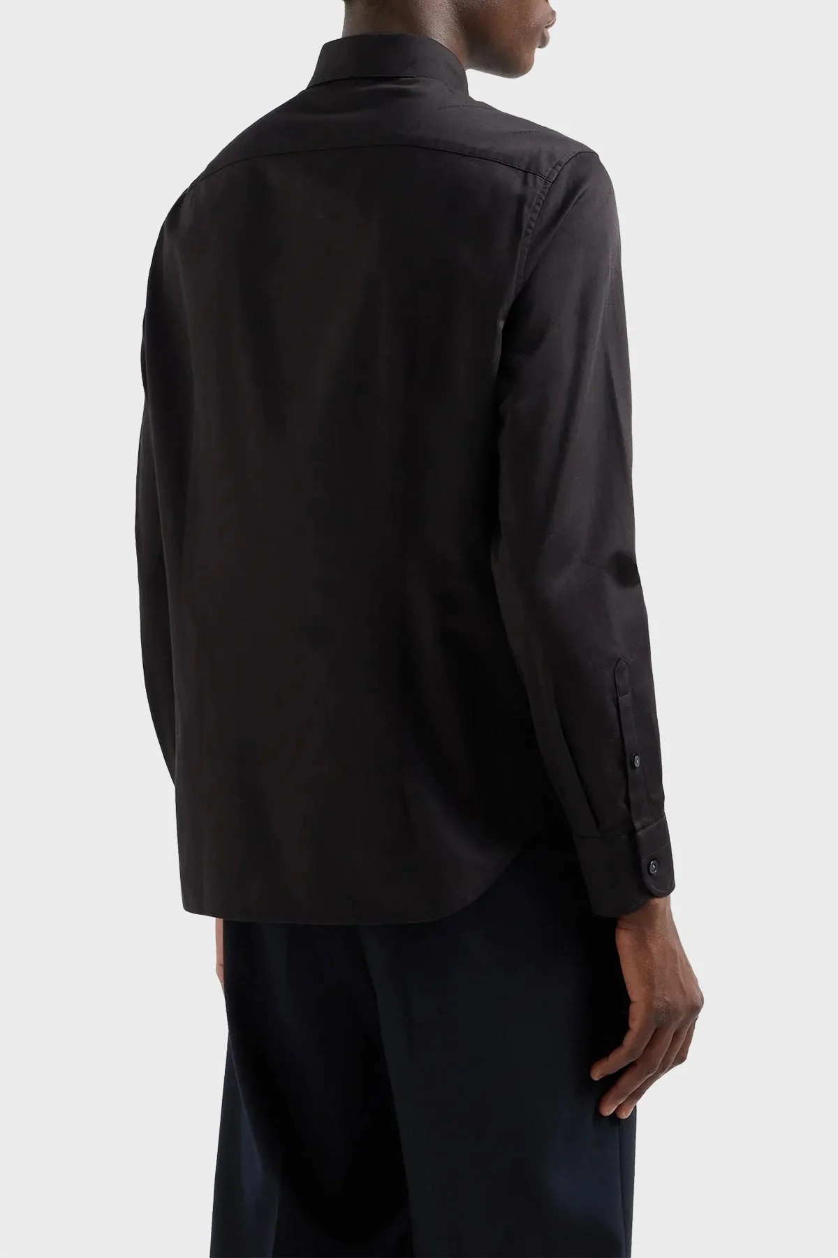 Emporio Armani Pamuklu Regular Fit Erkek Gömlek 6D1C86 1NIUZ F019 SİYAH - 3