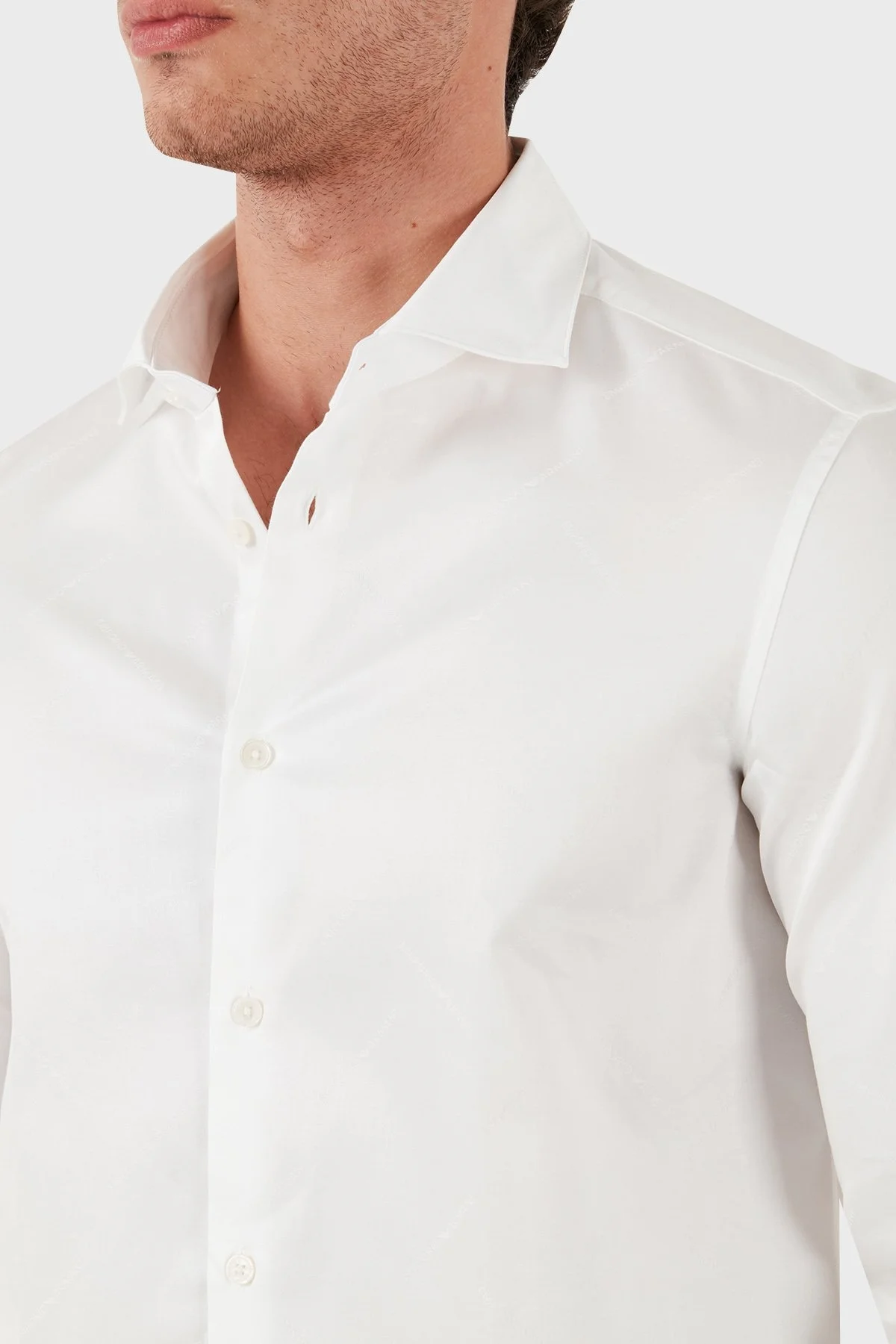 Emporio Armani Pamuklu Regular Fit Erkek Gömlek 6D1C86 1NIUZ F120 BEYAZ - 12