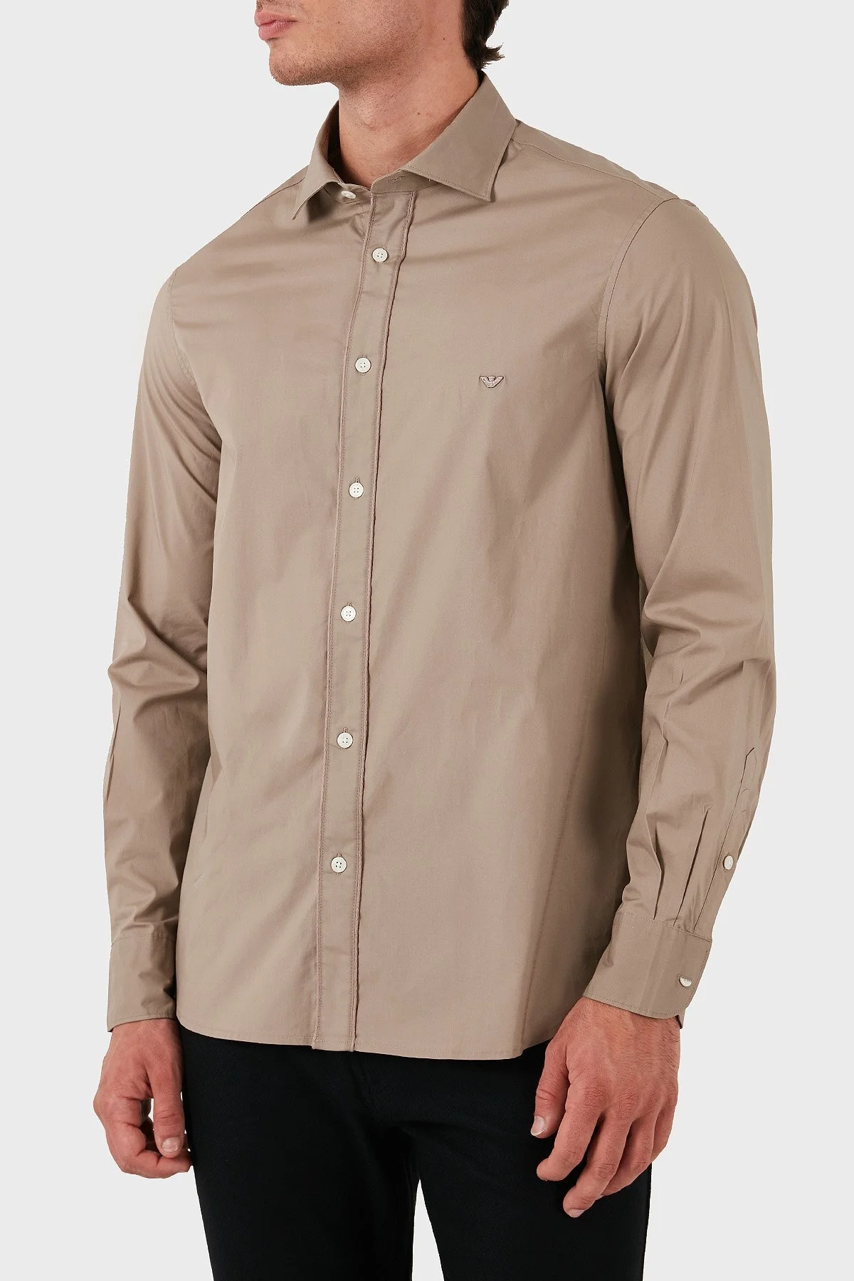 Emporio Armani Pamuklu Regular Fit Erkek Gömlek 6D1CN4 1NUKZ 0144 HAKİ - 9