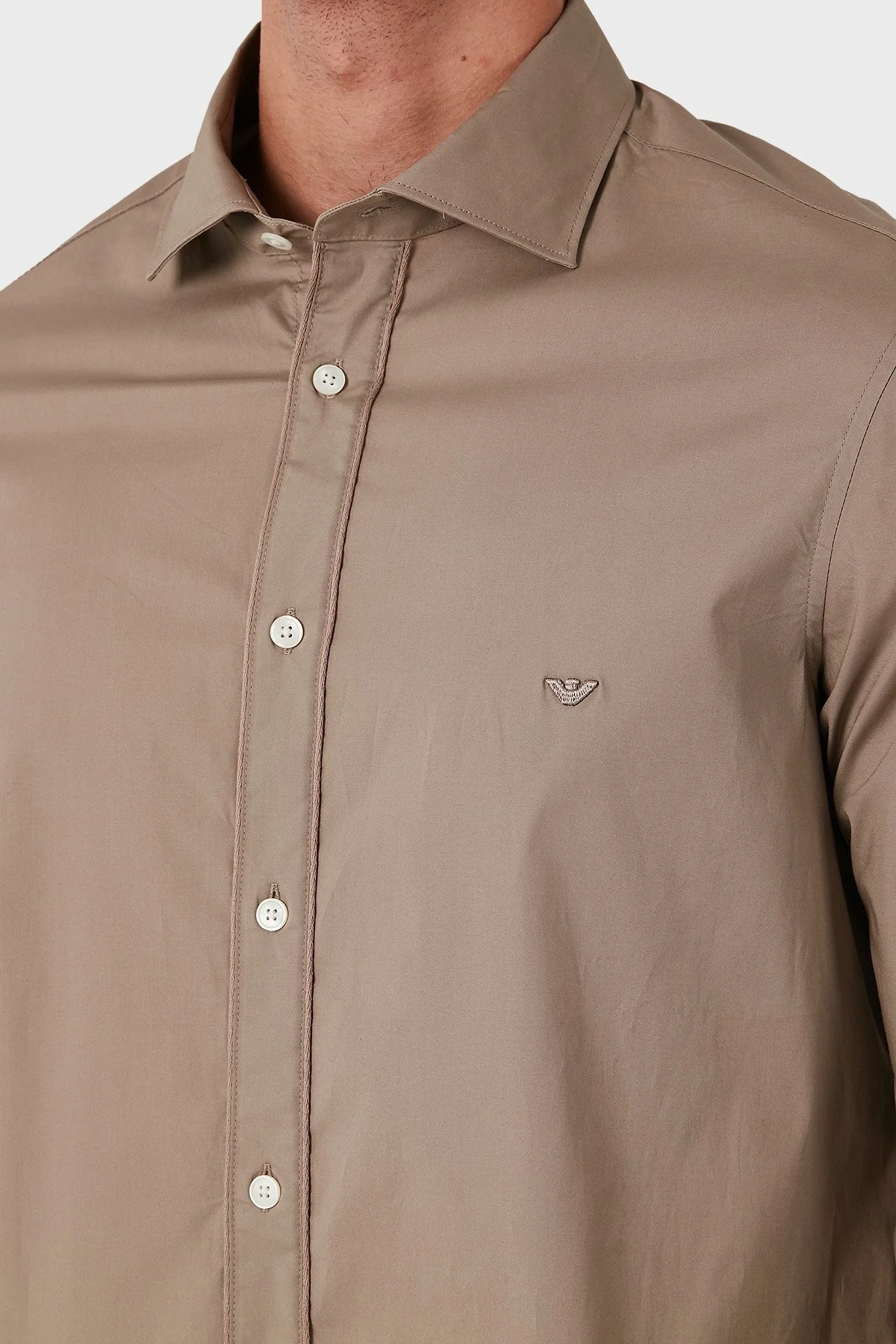 Emporio Armani Pamuklu Regular Fit Erkek Gömlek 6D1CN4 1NUKZ 0144 HAKİ - 10
