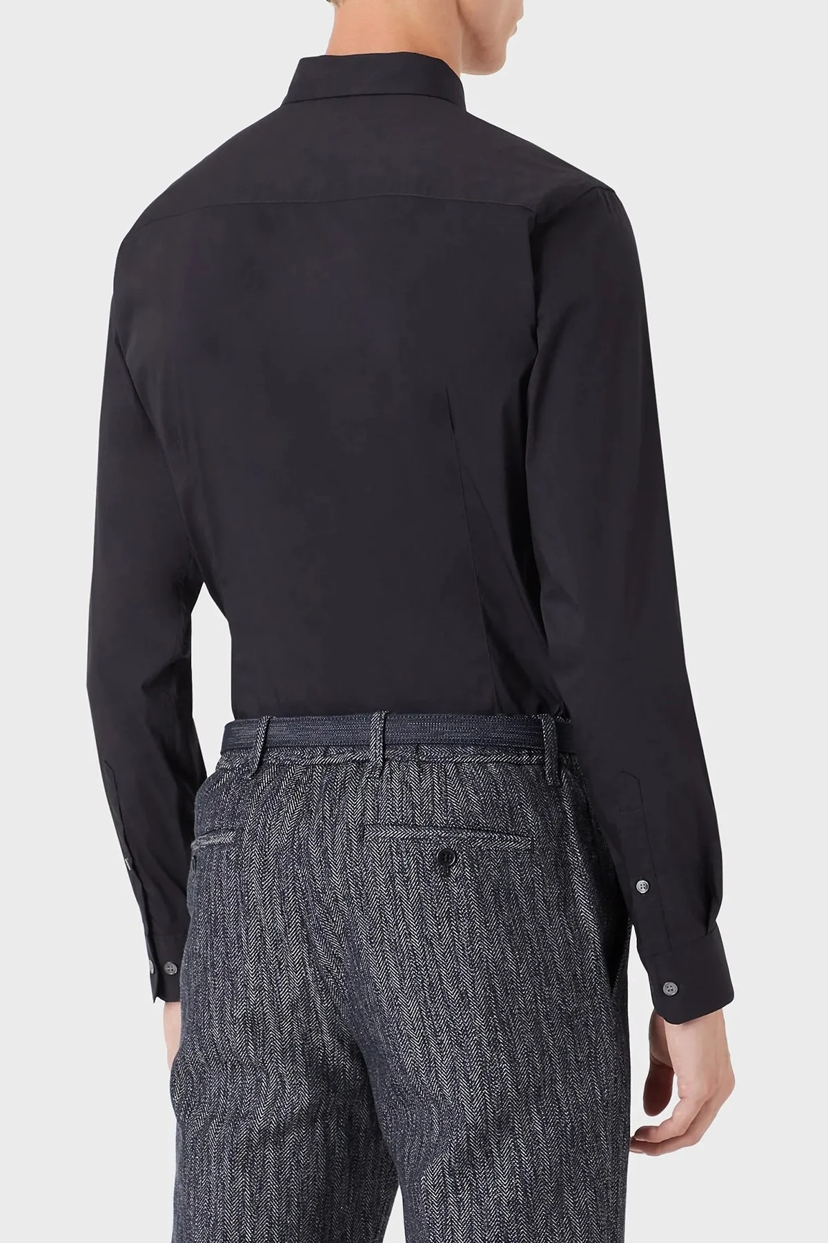 Emporio Armani Pamuklu Regular Fit Erkek Gömlek 8N1C09 1NI9Z 0934 SİYAH - 3