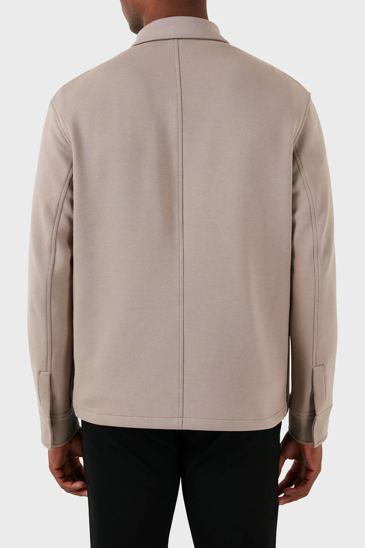 Emporio Armani Pamuklu Regular Fit Erkek Gömlek Ceket 3D1M61 1JOPZ 0650 BEJ - 3