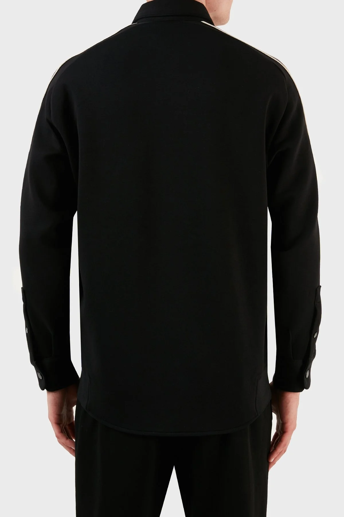 Emporio Armani Pamuklu Regular Fit Erkek Gömlek Ceket 6R1MF4 1JHSZ 0999 SİYAH - 2