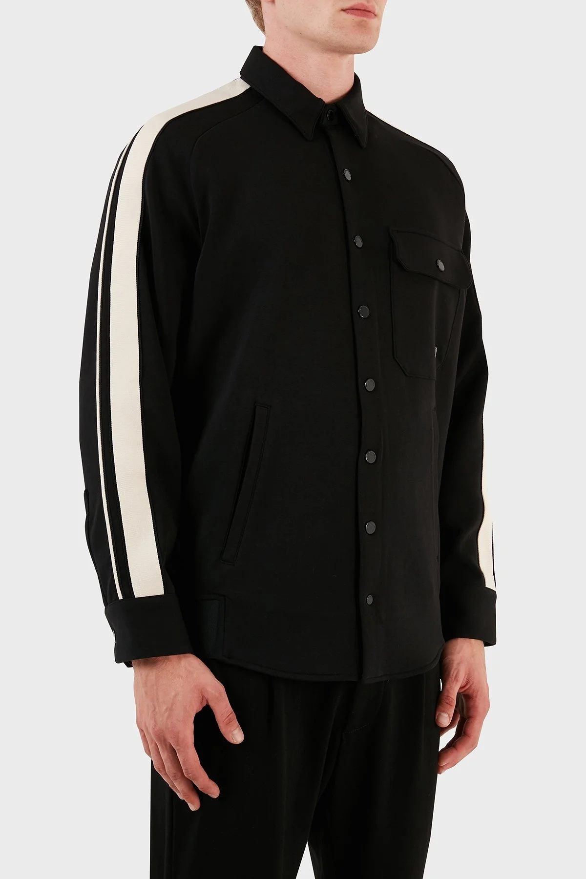 Emporio Armani Pamuklu Regular Fit Erkek Gömlek Ceket 6R1MF4 1JHSZ 0999 SİYAH - 6