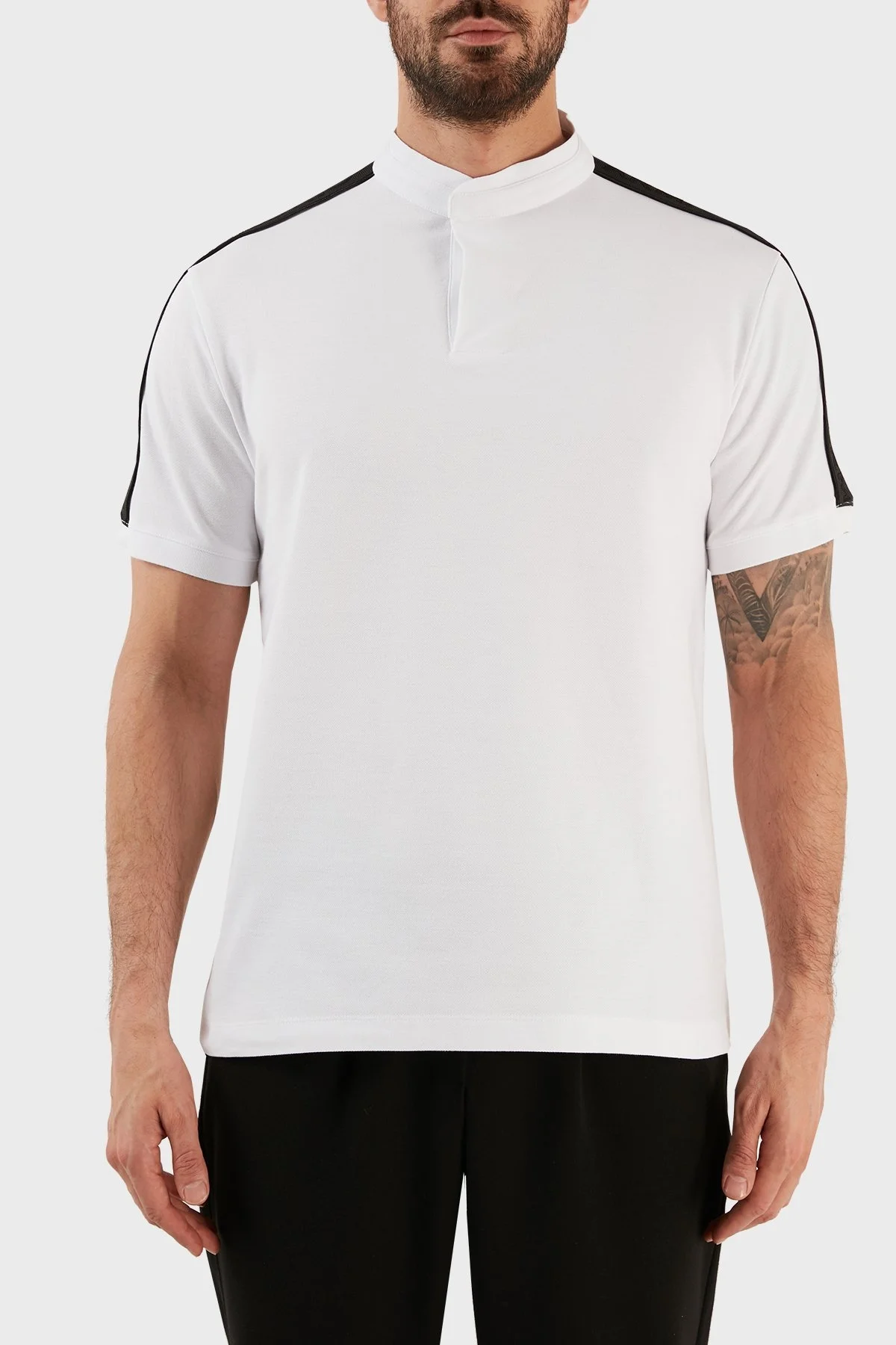 Emporio Armani Pamuklu Regular Fit Polo T Shirt Erkek Polo Yaka T Shirt 3R1FG2 1JCYZ 0100 BEYAZ - 1