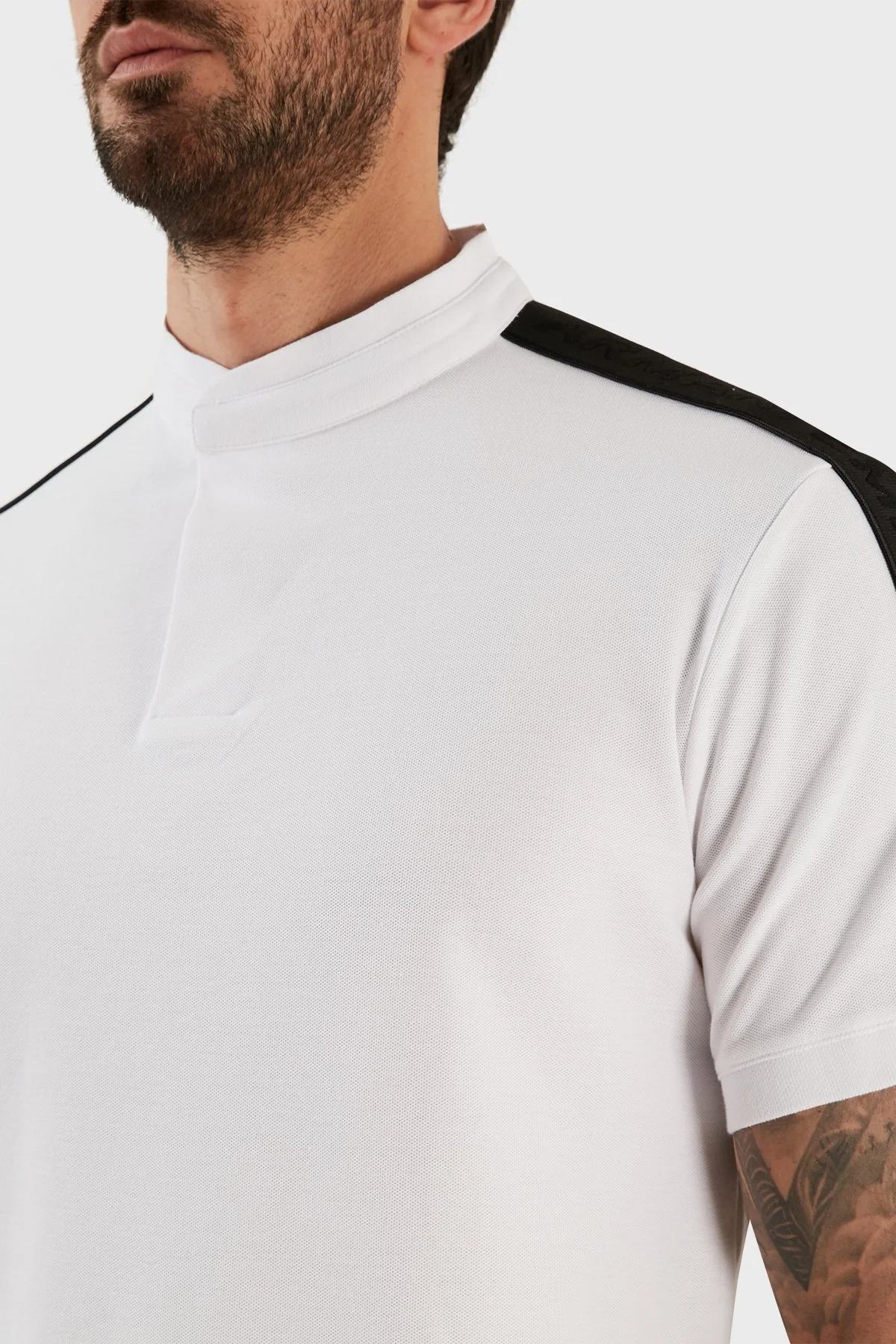 Emporio Armani Pamuklu Regular Fit Polo T Shirt Erkek Polo Yaka T Shirt 3R1FG2 1JCYZ 0100 BEYAZ - 4