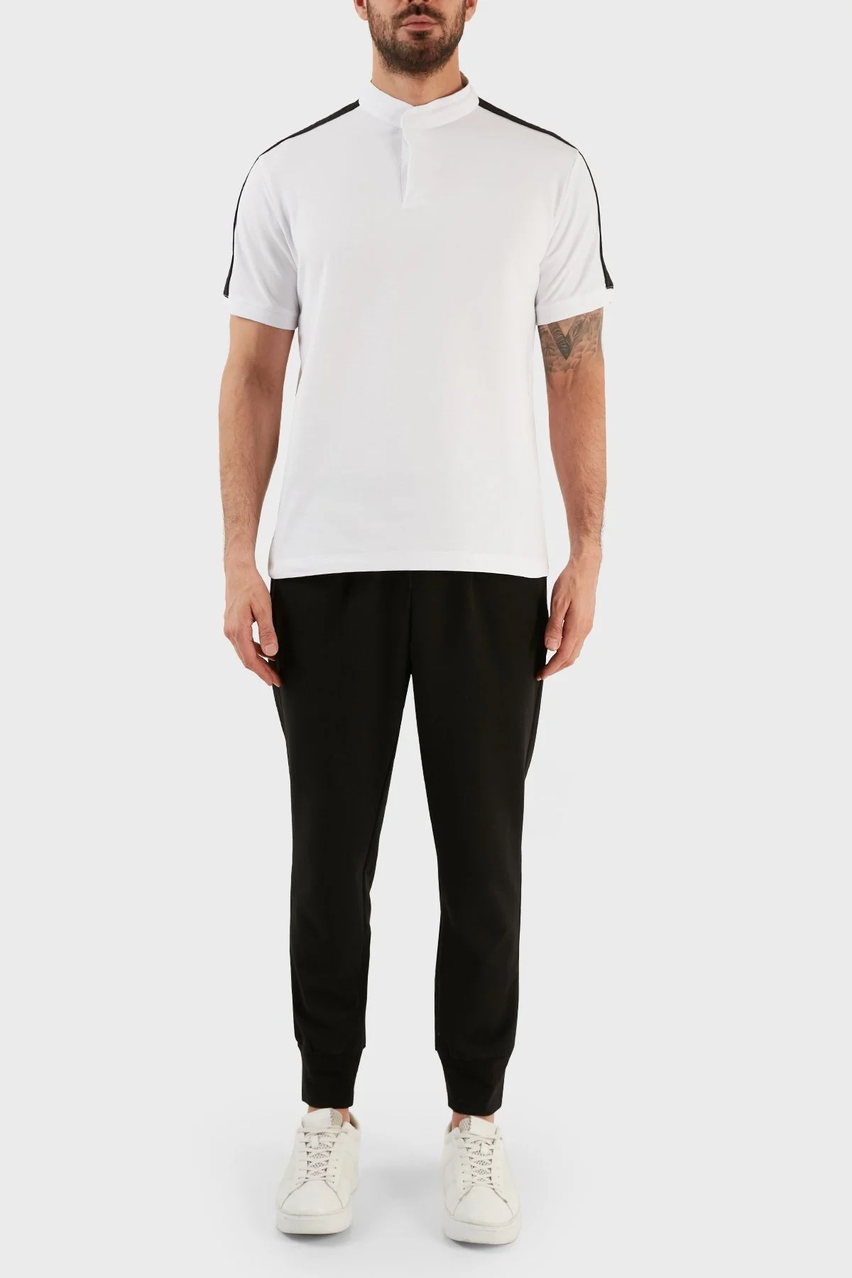 Emporio Armani Pamuklu Regular Fit Polo T Shirt Erkek Polo Yaka T Shirt 3R1FG2 1JCYZ 0100 BEYAZ - 5