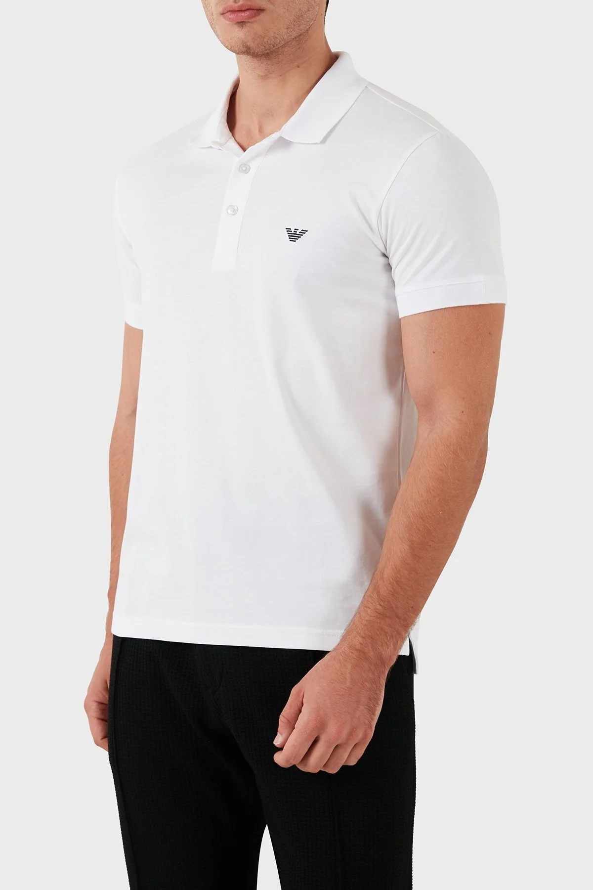 Emporio Armani Pamuklu Regular Fit Erkek Polo Yaka T Shirt 211804 4R482 00010 BEYAZ - 3