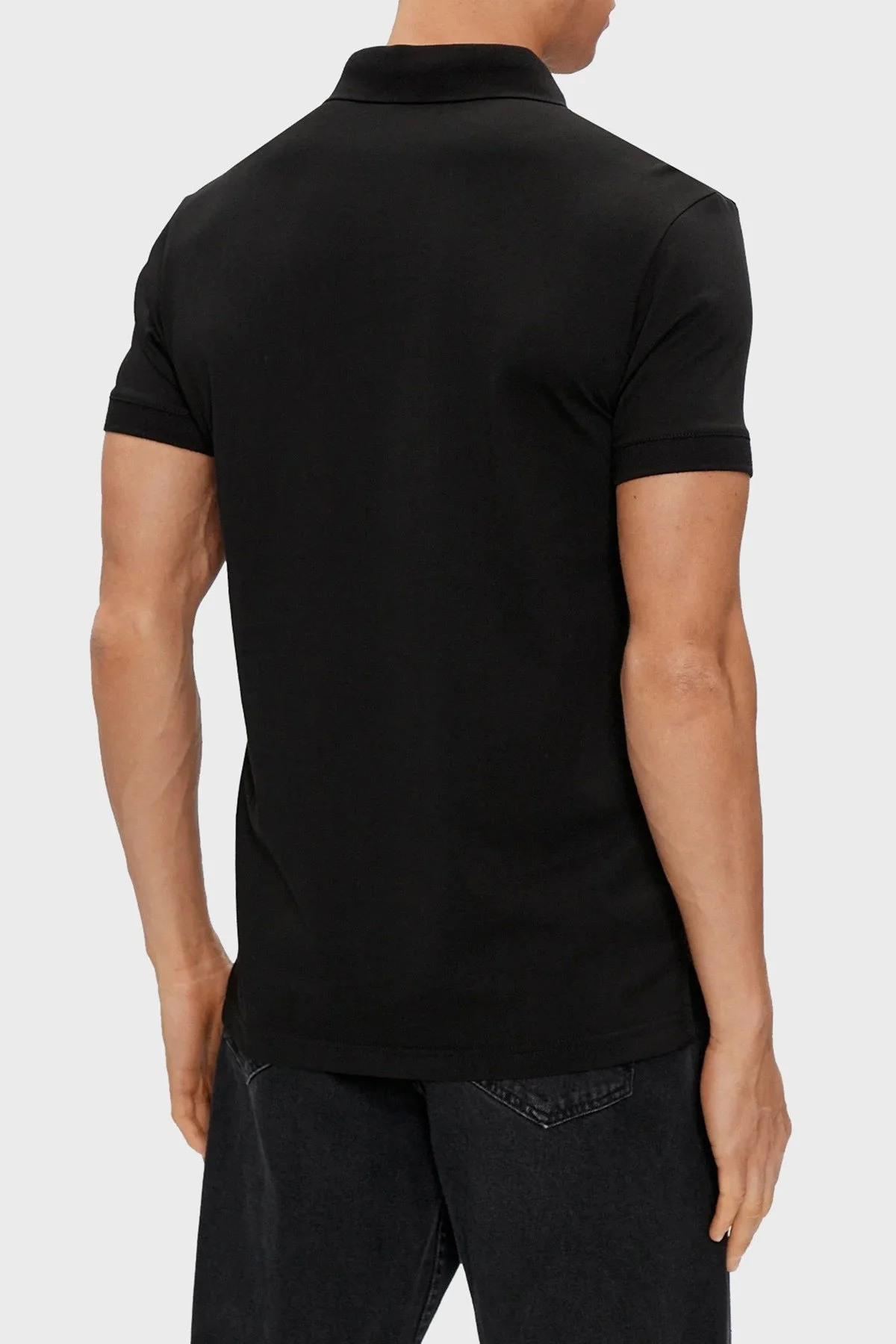 Emporio Armani Pamuklu Regular Fit Erkek Polo Yaka T Shirt 211804 4R482 00020 SİYAH - 2