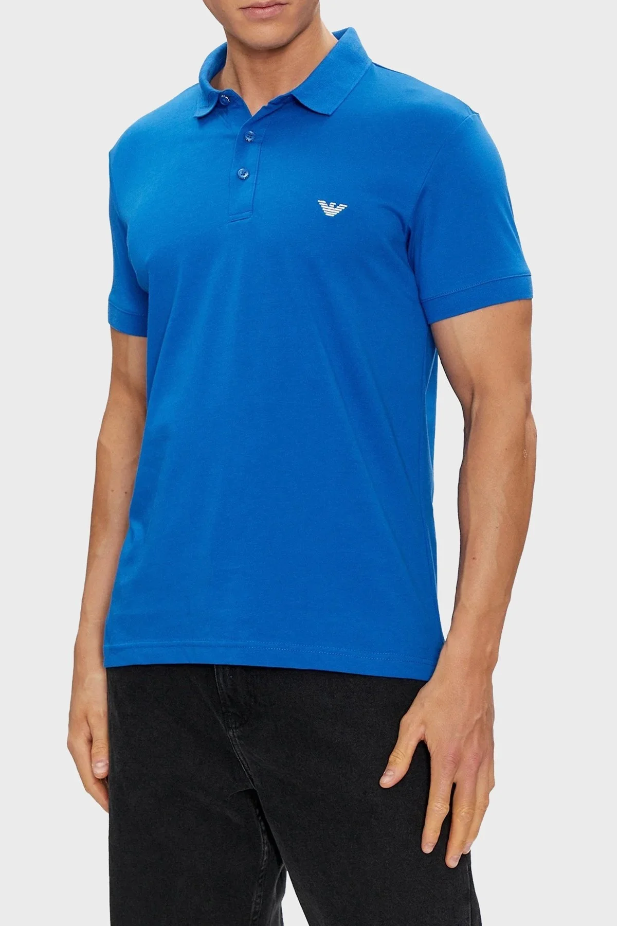 Emporio Armani Pamuklu Regular Fit Erkek Polo Yaka T Shirt 211804 4R482 03233 LACİVERT - 1
