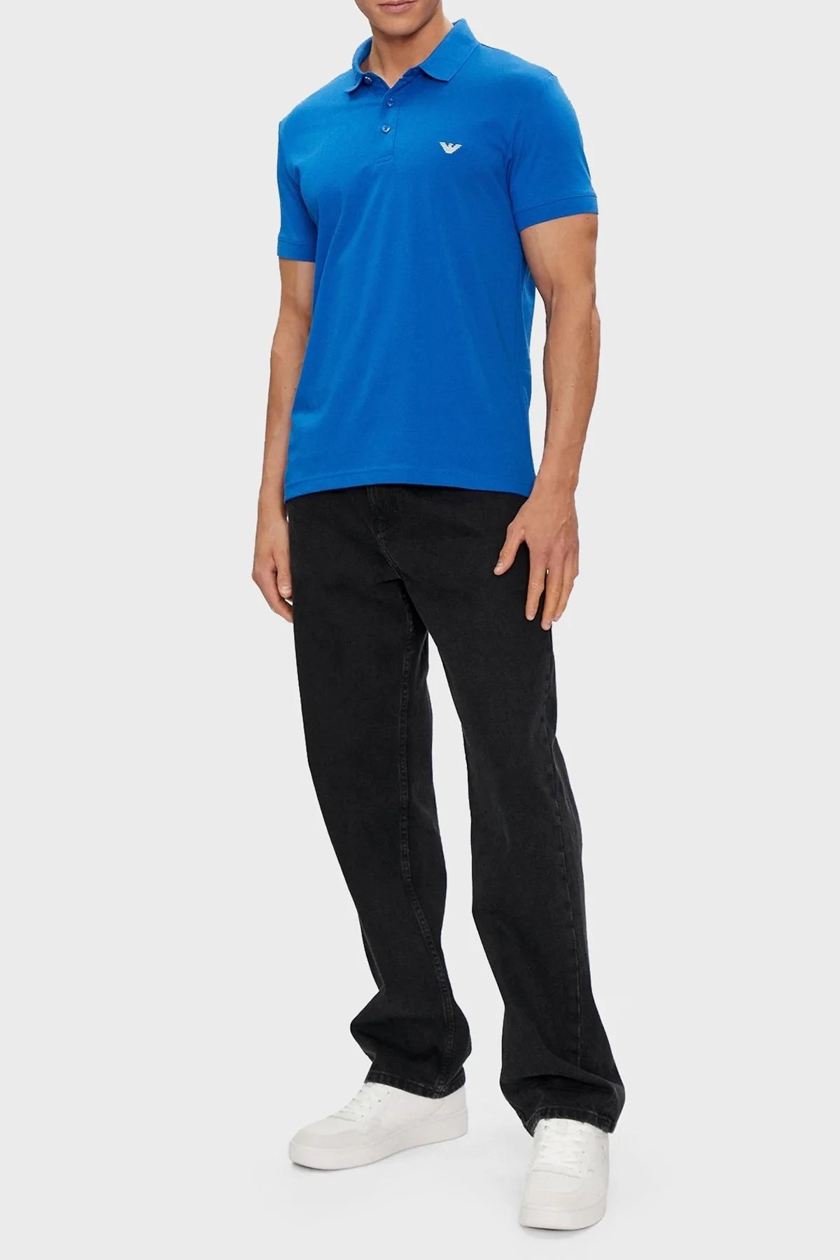 Emporio Armani Pamuklu Regular Fit Erkek Polo Yaka T Shirt 211804 4R482 03233 LACİVERT - 3