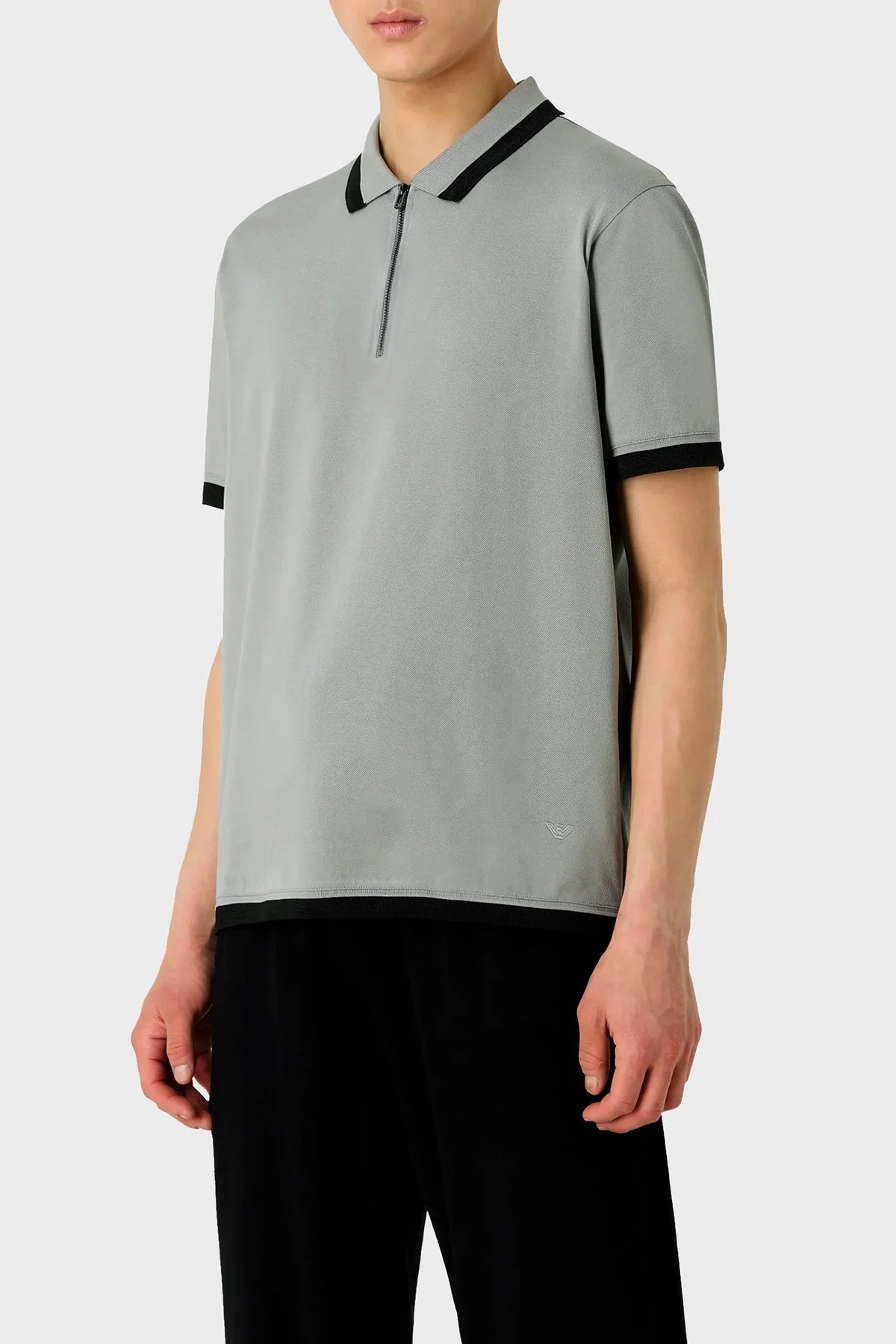 Emporio Armani Pamuklu Regular Fit Erkek Polo Yaka T Shirt 3D1FE5 1JTKZ 06G1 GRİ - 1