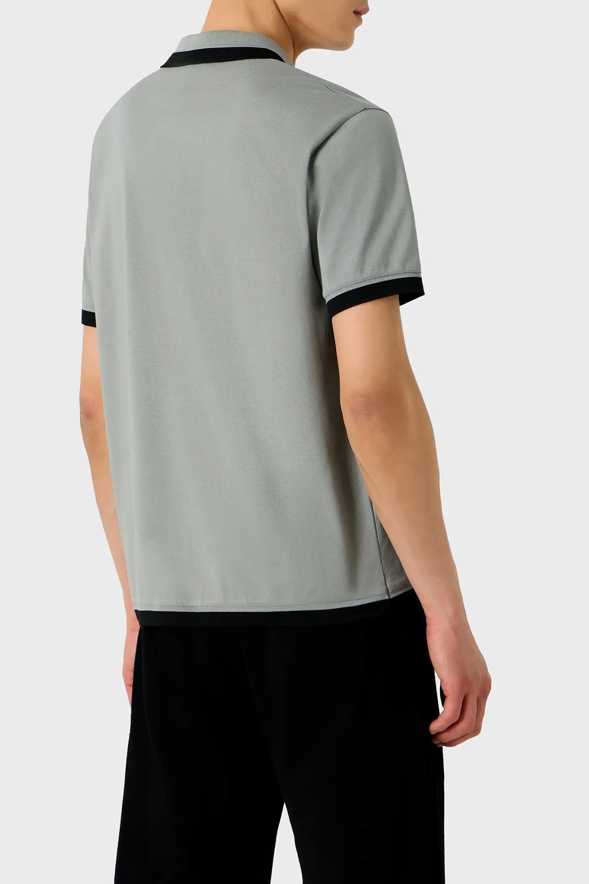 Emporio Armani Pamuklu Regular Fit Erkek Polo Yaka T Shirt 3D1FE5 1JTKZ 06G1 GRİ - 2
