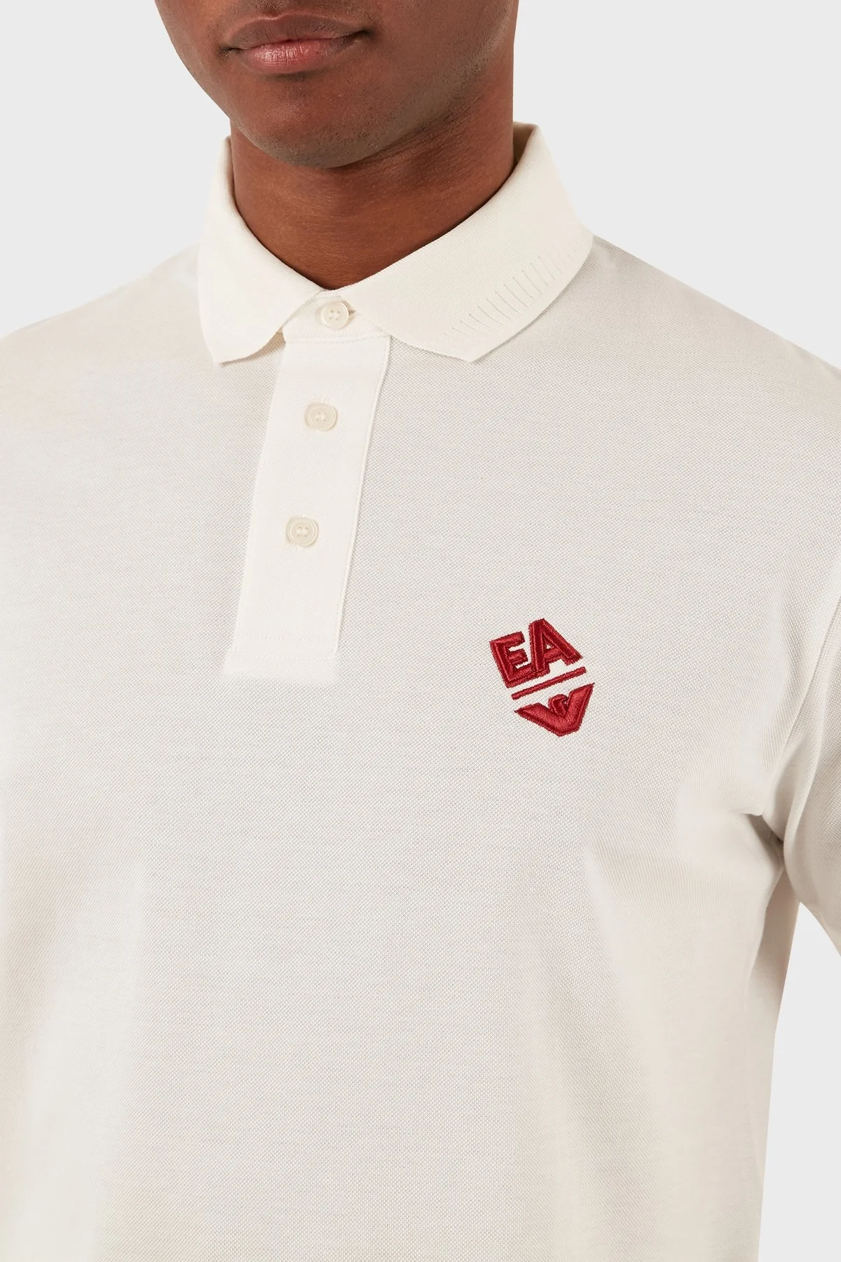 Emporio Armani Pamuklu Regular Fit Erkek Polo Yaka T Shirt 3D1FE6 1JTKZ 0101 BEYAZ - 9