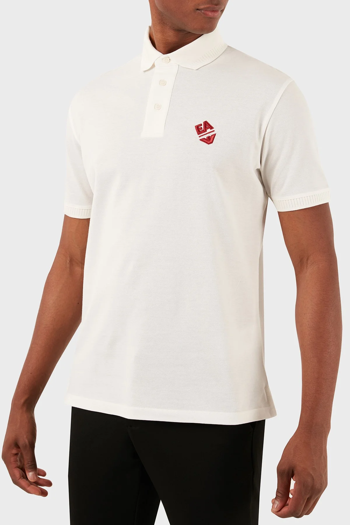 Emporio Armani Pamuklu Regular Fit Erkek Polo Yaka T Shirt 3D1FE6 1JTKZ 0101 BEYAZ - 1