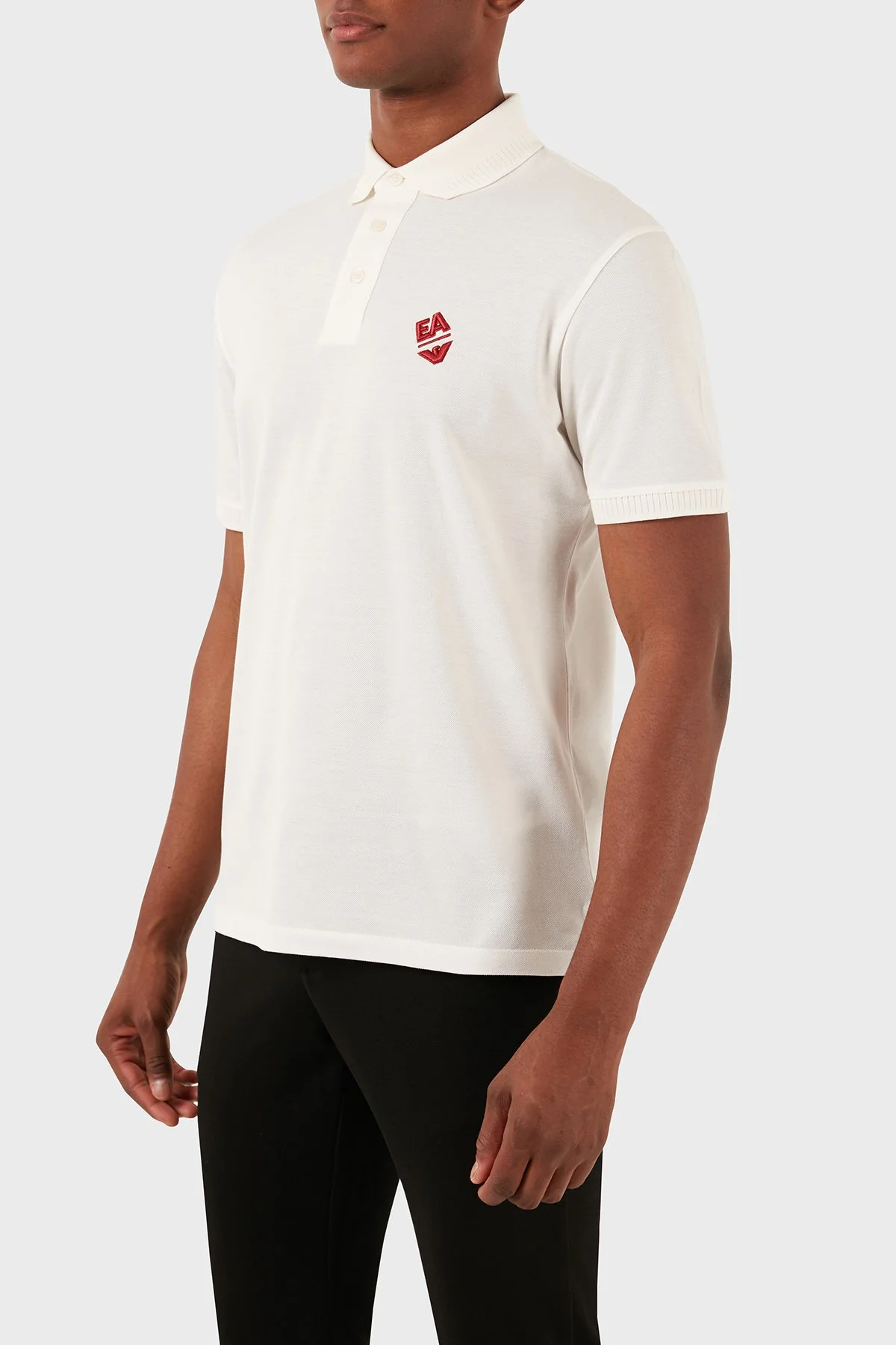 Emporio Armani Pamuklu Regular Fit Erkek Polo Yaka T Shirt 3D1FE6 1JTKZ 0101 BEYAZ - 2