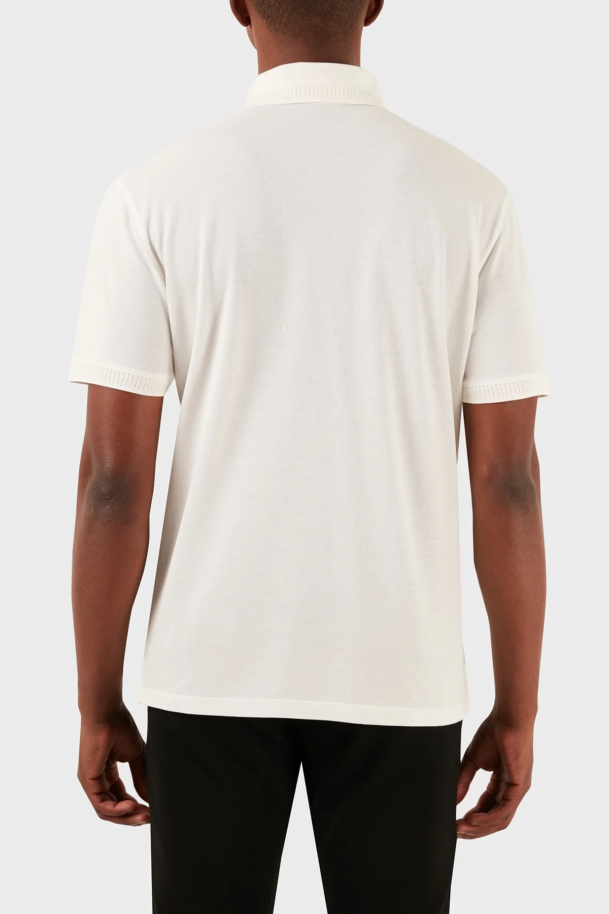 Emporio Armani Pamuklu Regular Fit Erkek Polo Yaka T Shirt 3D1FE6 1JTKZ 0101 BEYAZ - 3