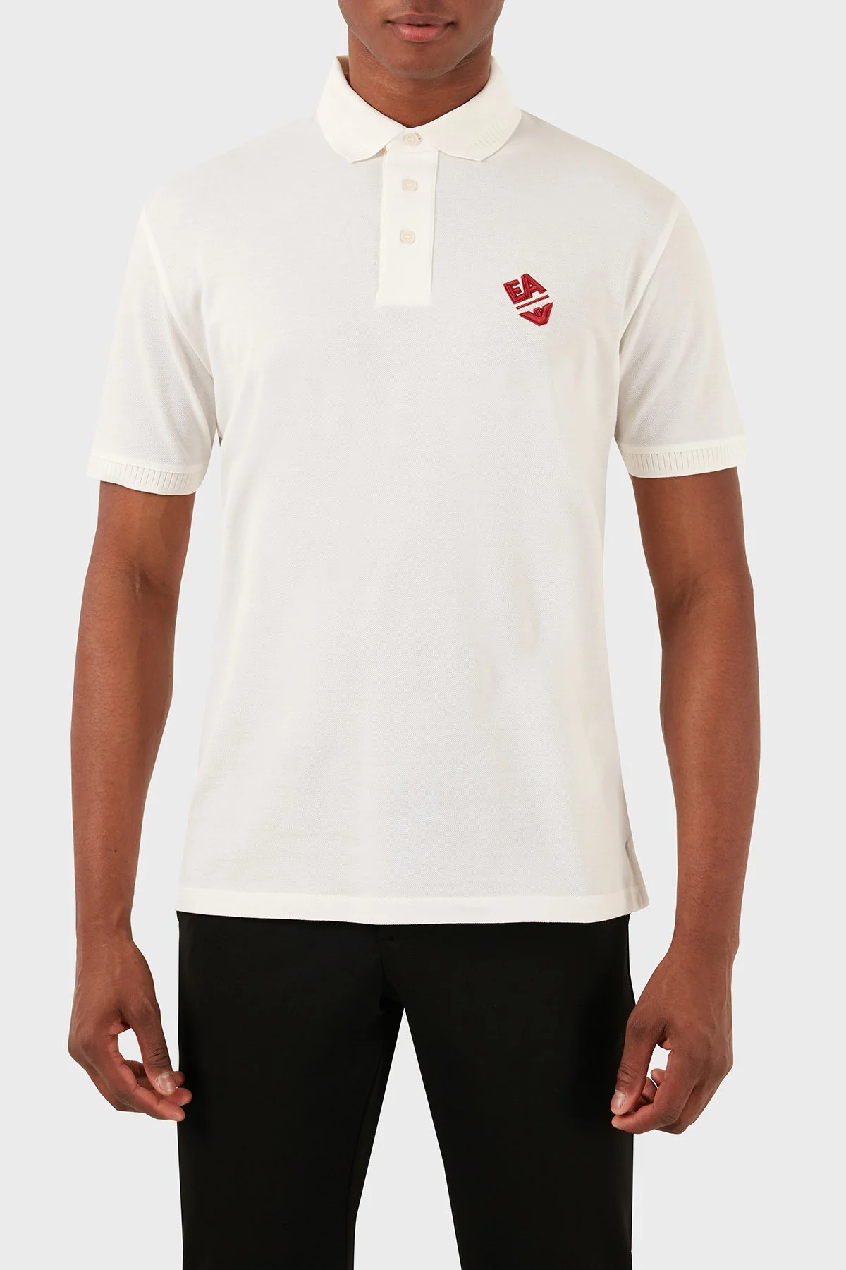 Emporio Armani Pamuklu Regular Fit Erkek Polo Yaka T Shirt 3D1FE6 1JTKZ 0101 BEYAZ - 5