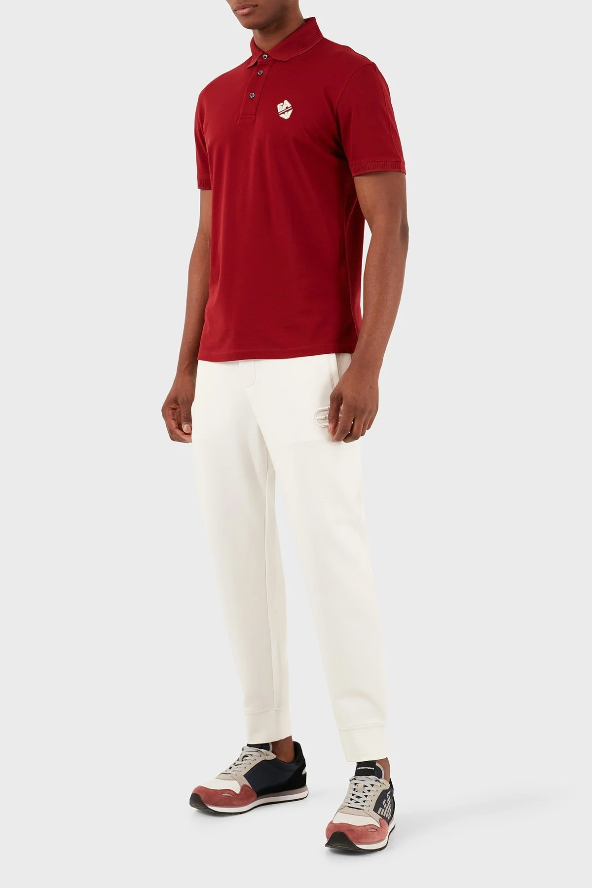 Emporio Armani Pamuklu Regular Fit Erkek Polo Yaka T Shirt 3D1FE6 1JTKZ 03B7 KIRMIZI - 8