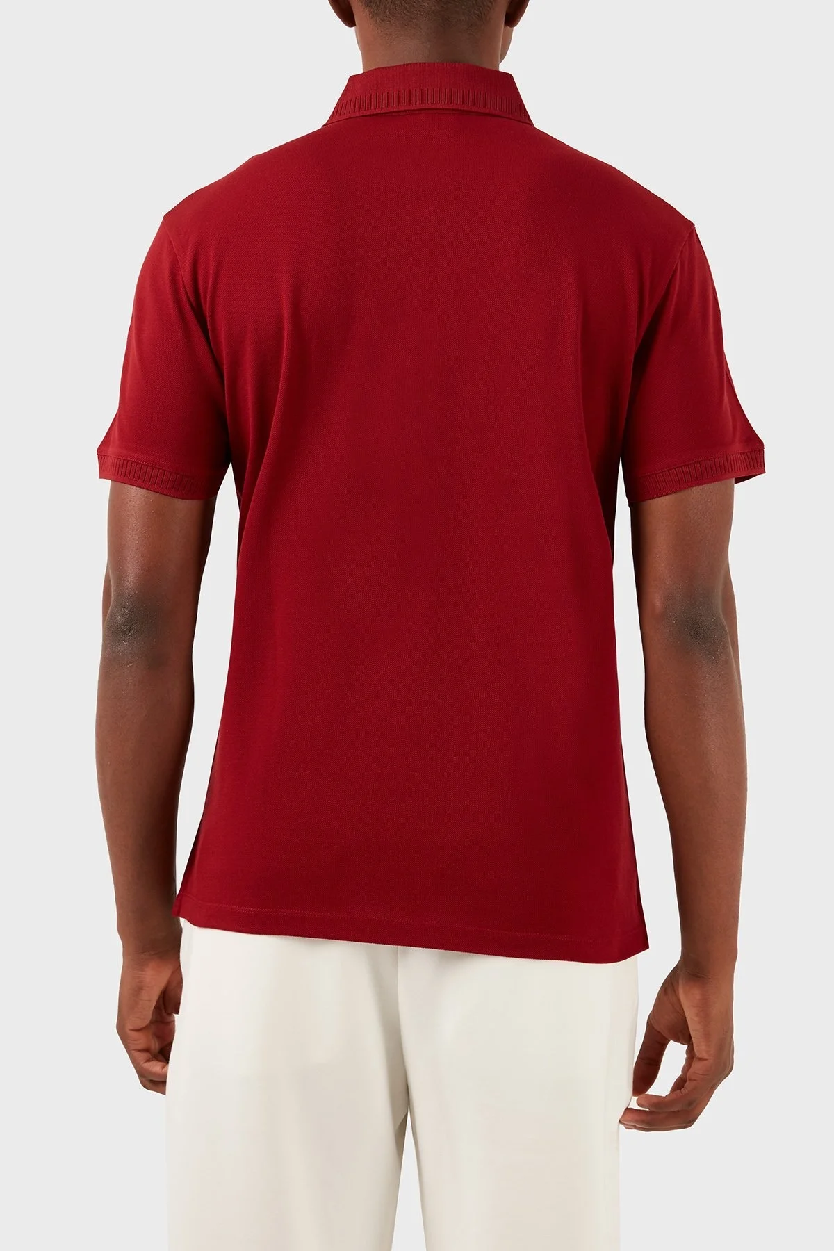 Emporio Armani Pamuklu Regular Fit Erkek Polo Yaka T Shirt 3D1FE6 1JTKZ 03B7 KIRMIZI - 9