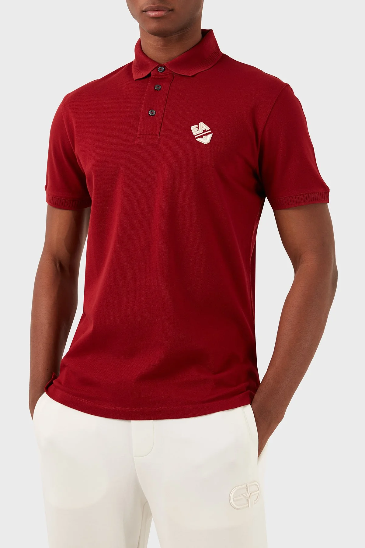 Emporio Armani Pamuklu Regular Fit Erkek Polo Yaka T Shirt 3D1FE6 1JTKZ 03B7 KIRMIZI - 1