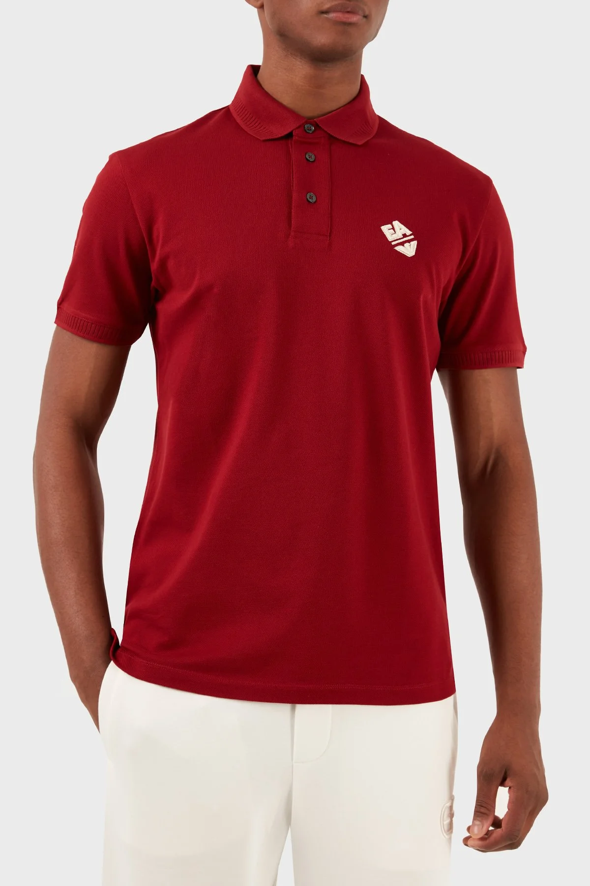 Emporio Armani Pamuklu Regular Fit Erkek Polo Yaka T Shirt 3D1FE6 1JTKZ 03B7 KIRMIZI - 4