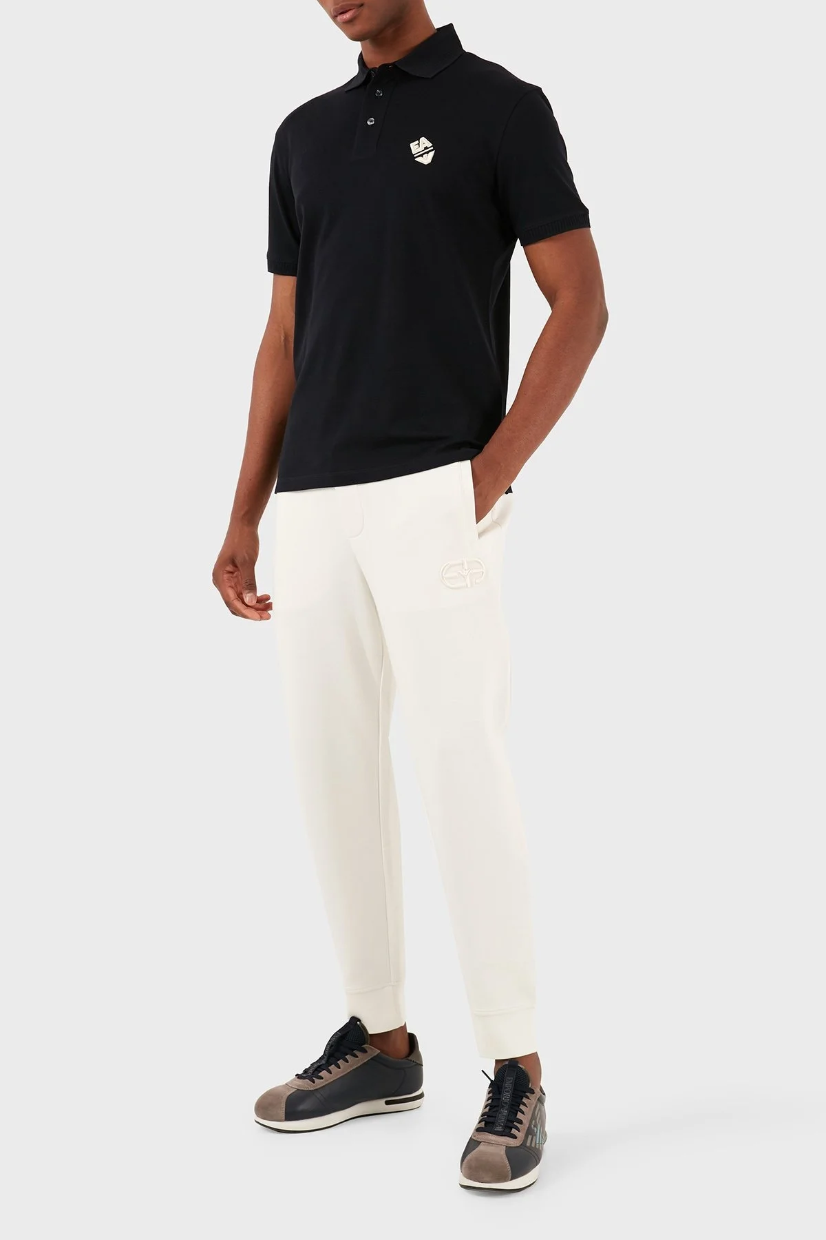 Emporio Armani Pamuklu Regular Fit Erkek Polo Yaka T Shirt 3D1FE6 1JTKZ 0920 LACİVERT - 2