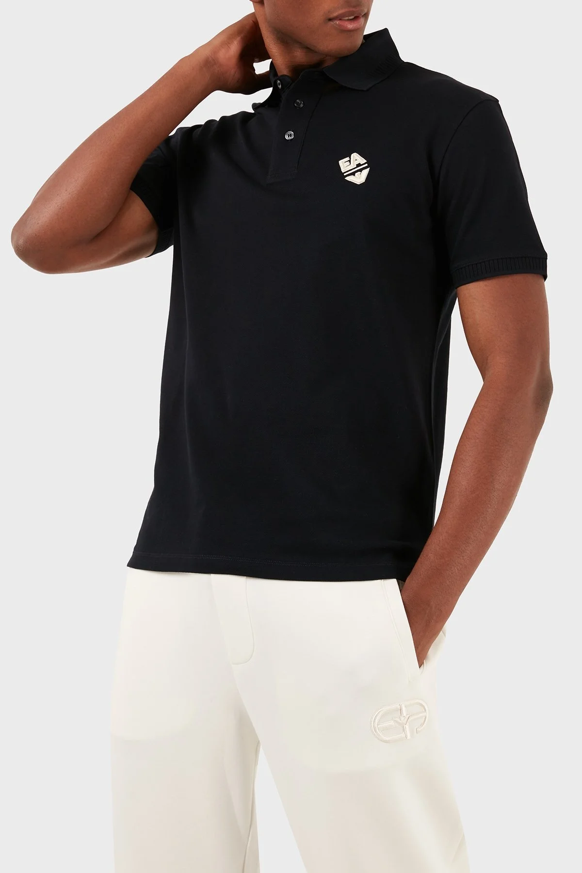 Emporio Armani Pamuklu Regular Fit Erkek Polo Yaka T Shirt 3D1FE6 1JTKZ 0920 LACİVERT - 4