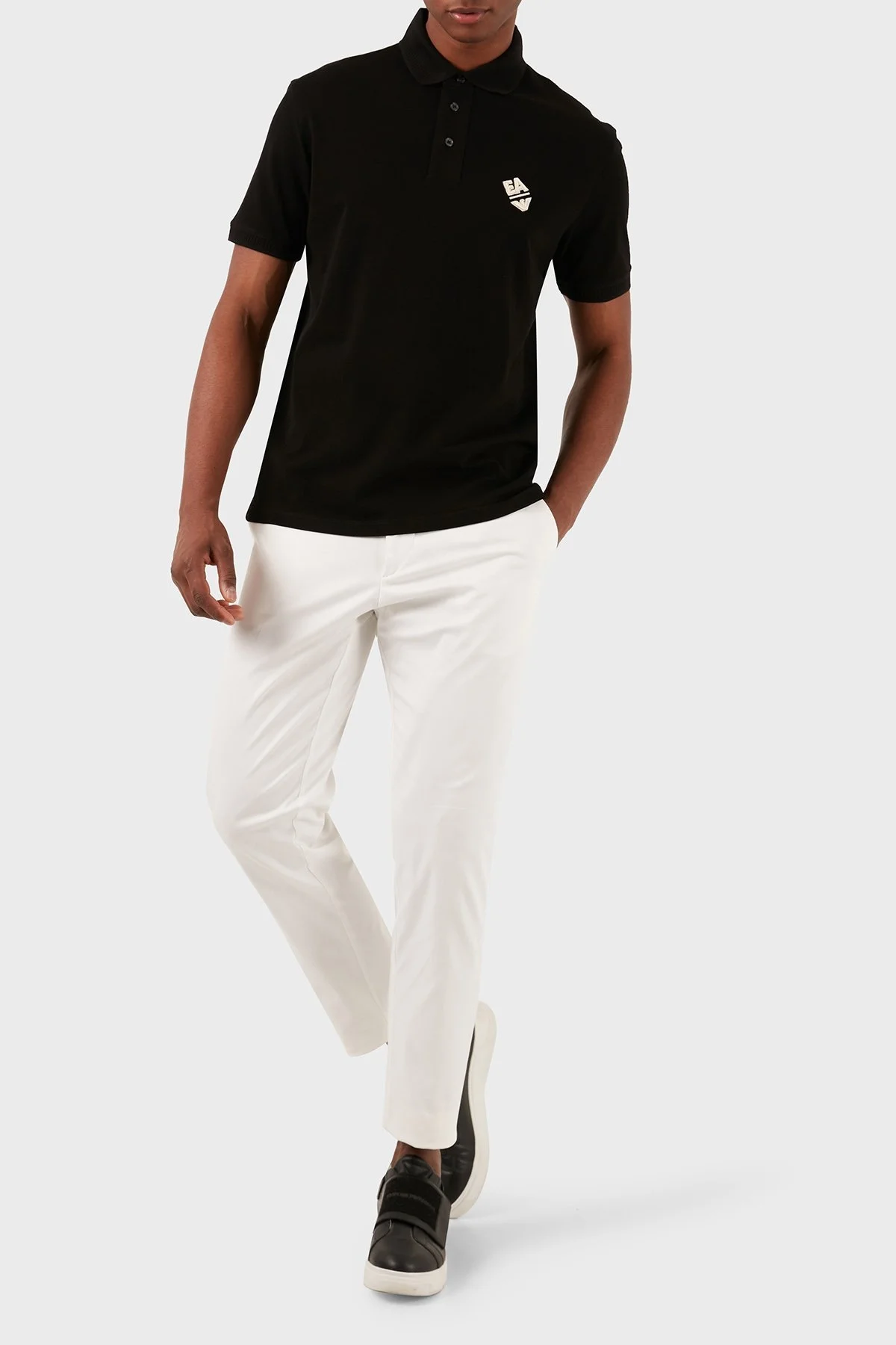 Emporio Armani Pamuklu Regular Fit Erkek Polo Yaka T Shirt 3D1FE6 1JTKZ 0999 SİYAH - 3