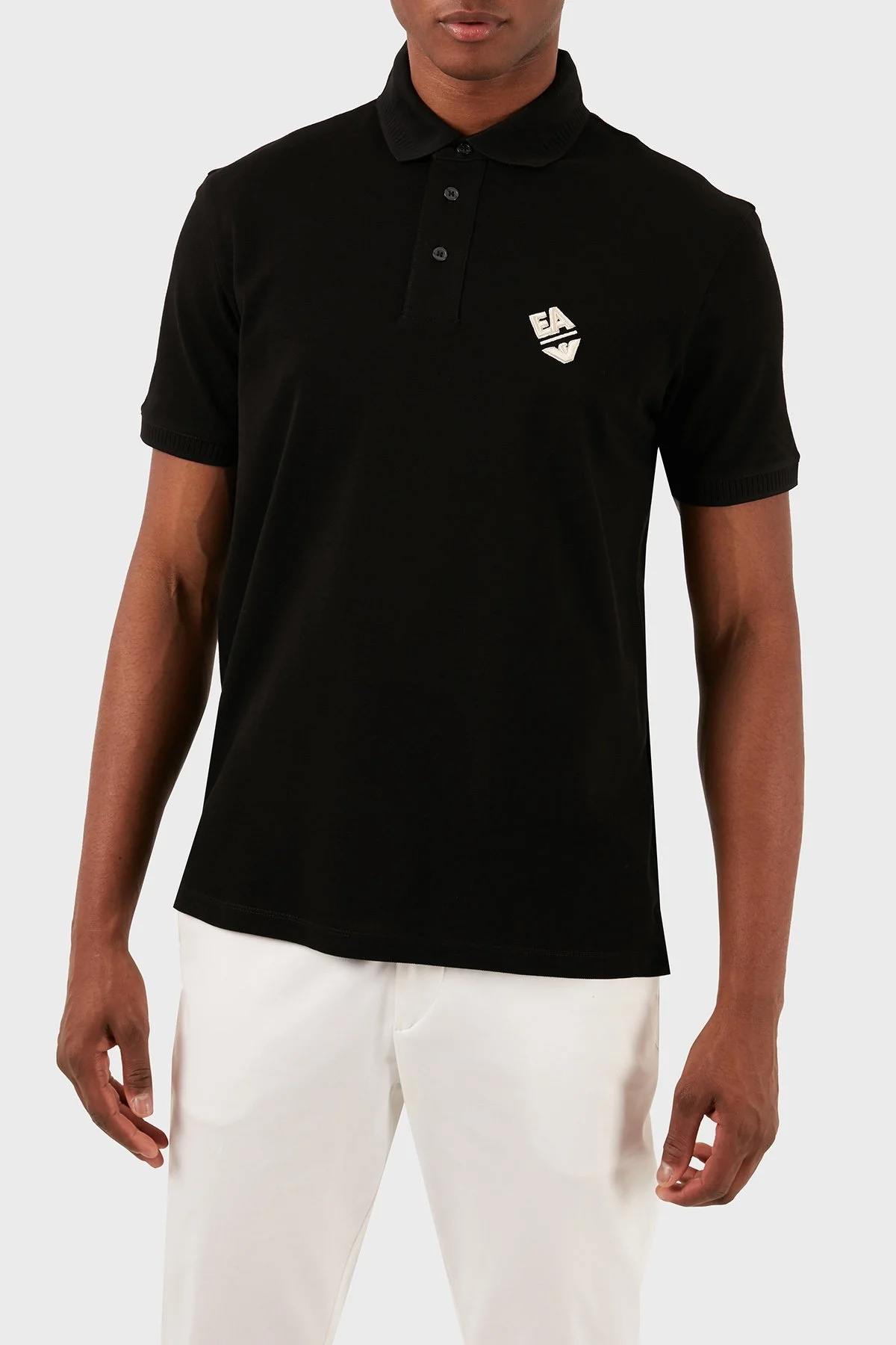Emporio Armani Pamuklu Regular Fit Erkek Polo Yaka T Shirt 3D1FE6 1JTKZ 0999 SİYAH - 12