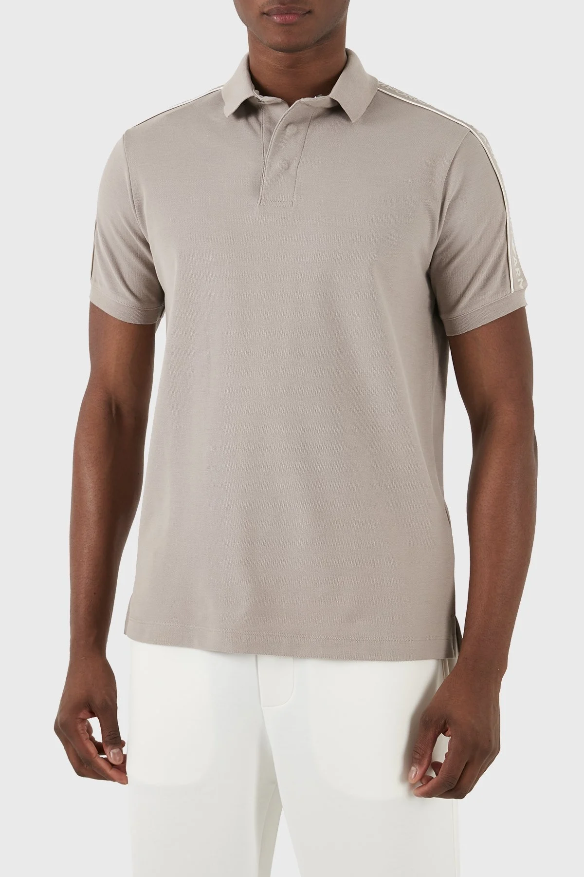 Emporio Armani Pamuklu Regular Fit Erkek Polo Yaka T Shirt 3D1FM3 1JCYZ 0650 BEJ - 1