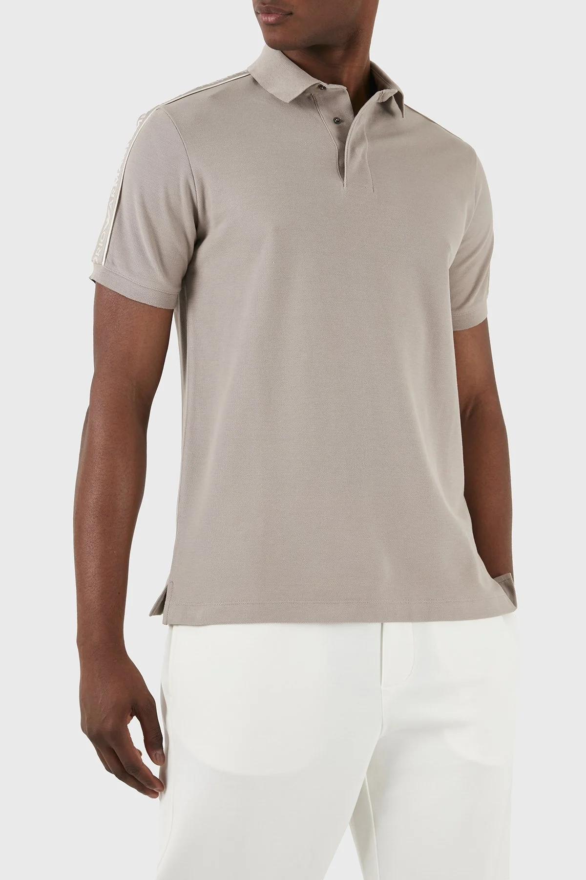 Emporio Armani Pamuklu Regular Fit Erkek Polo Yaka T Shirt 3D1FM3 1JCYZ 0650 BEJ - 4