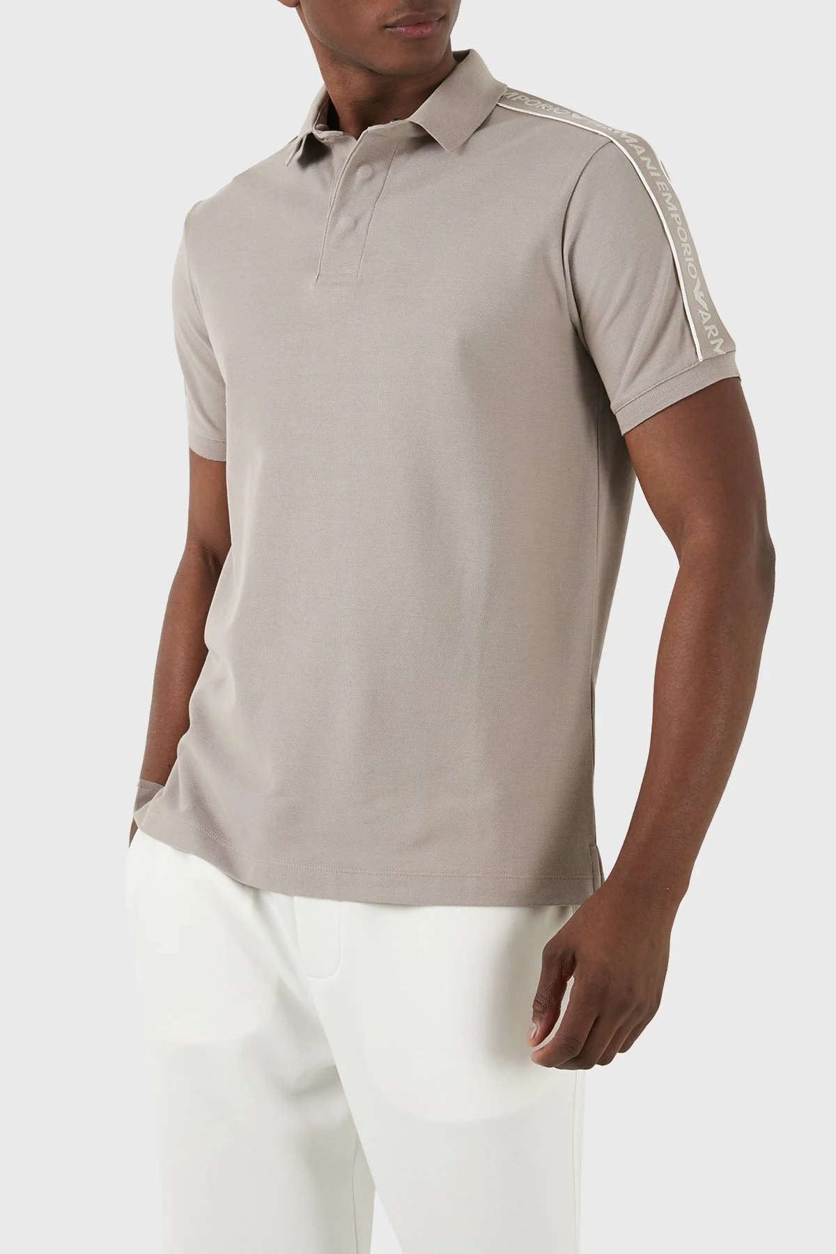 Emporio Armani Pamuklu Regular Fit Erkek Polo Yaka T Shirt 3D1FM3 1JCYZ 0650 BEJ - 2